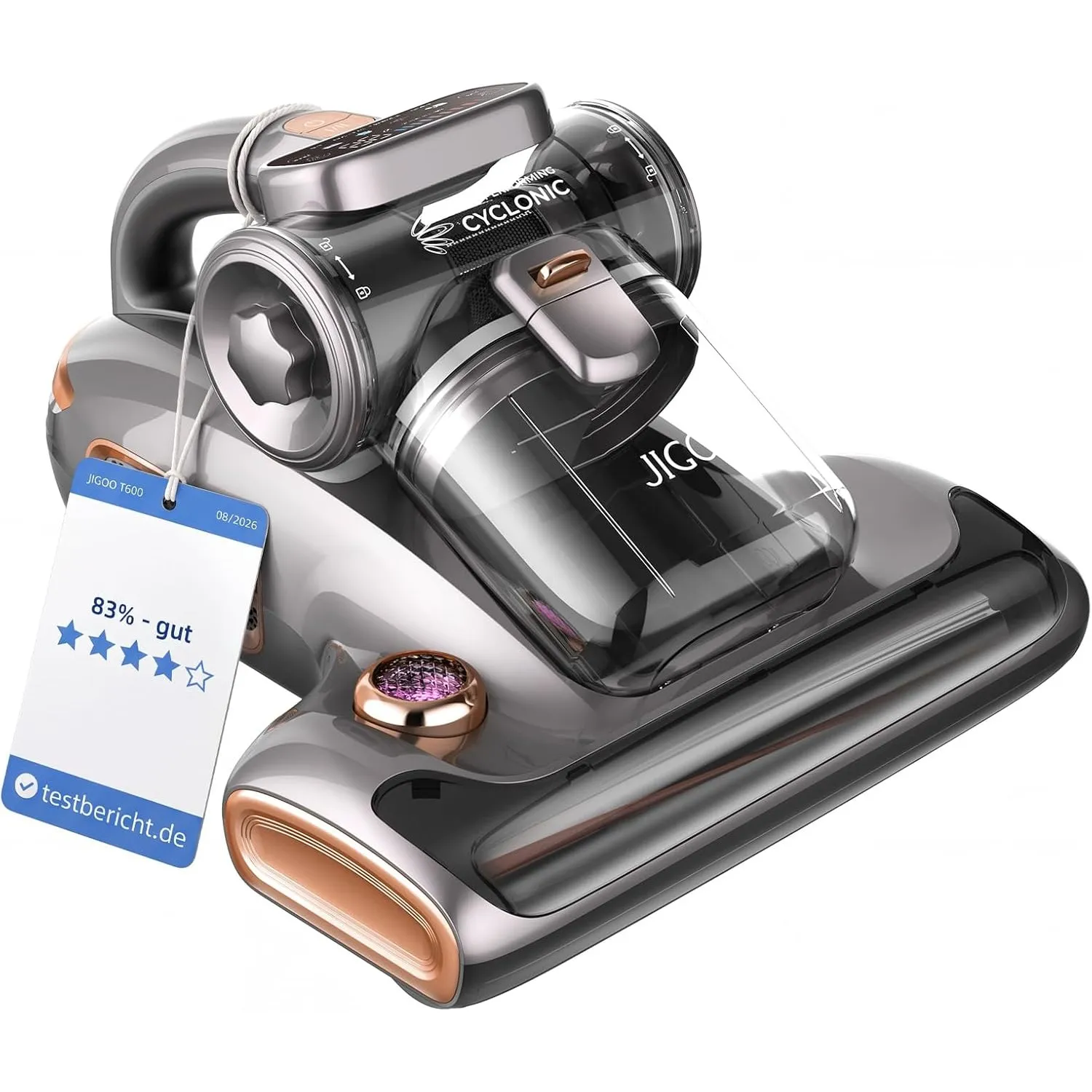 JIGOO T600 Milbensauger mit UV-Licht & Heißluft [700W/15kPa] – 99,9% Allergen-Entfernung, Duftende Negative Ionen, Für …