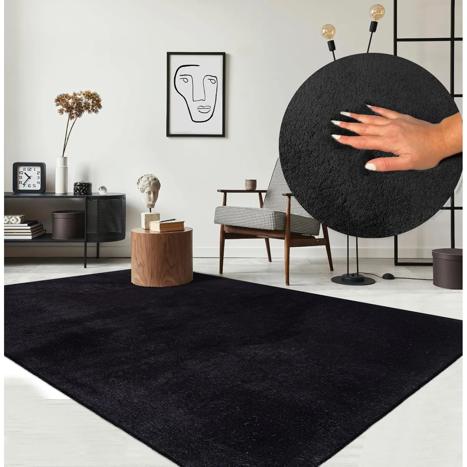 the carpet Relax kuscheliger Kurzflor Teppich, Anti-Rutsch Unterseite, Waschbar bis 30 Grad, Super Soft, Felloptik, Sch…