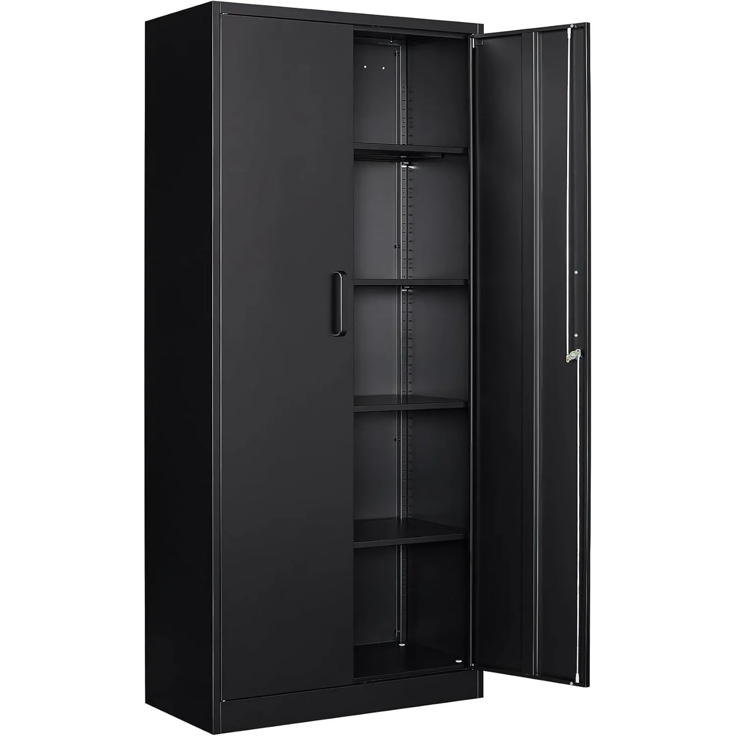 Sightlife Aktenschrank abschließbar mit 2 Türen Metallschrank Stahlschrank Mehrzweckschrank Metall Büroschrank Einstell…