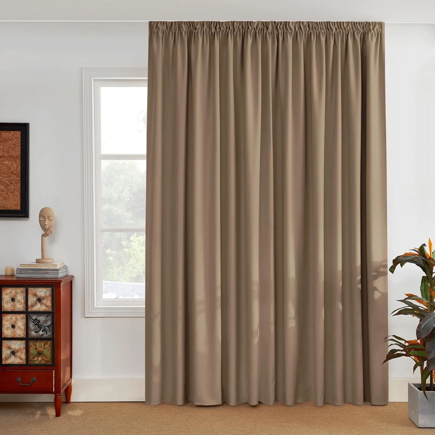 PONY DANCE Vorhang Blickdicht Kräuselband Kinderzimmer Gardinen für Große Fenster 1er Set H 245 x B 200 cm Verdunklungs…
