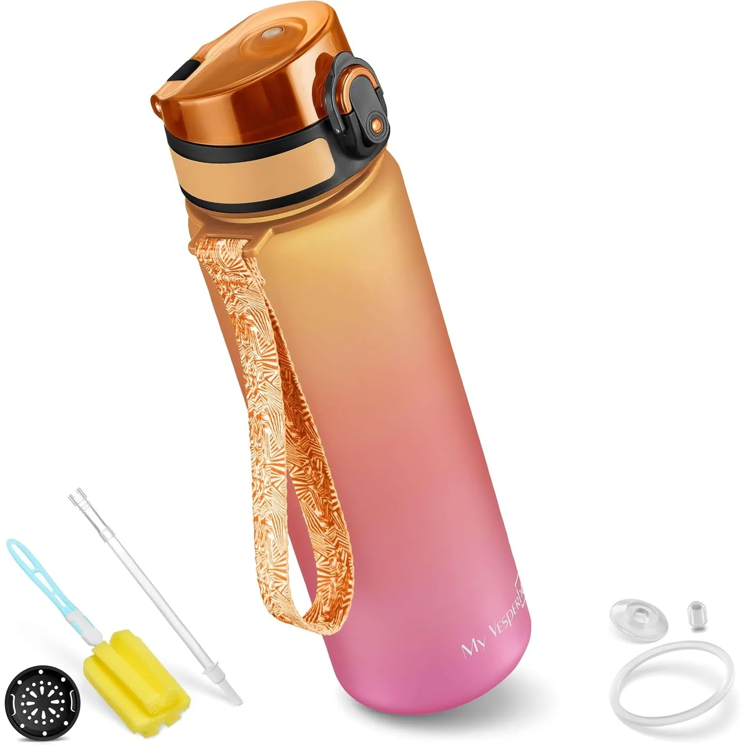My Vesperbox® Trinkflasche Kinder [500ML] - Wasserflasche Kohlensäure Geeignet & Auslaufsicher - Water Bottle Kids - fü…