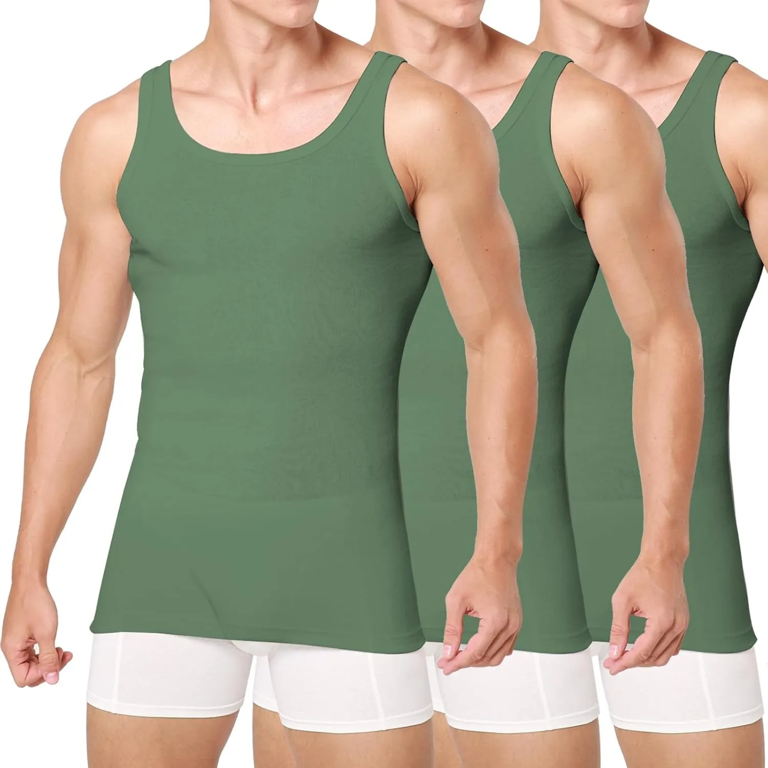 Smart Sir Unterhemd Herren 3/5er Pack 100% Baumwolle Bequem & Atmungsaktiv