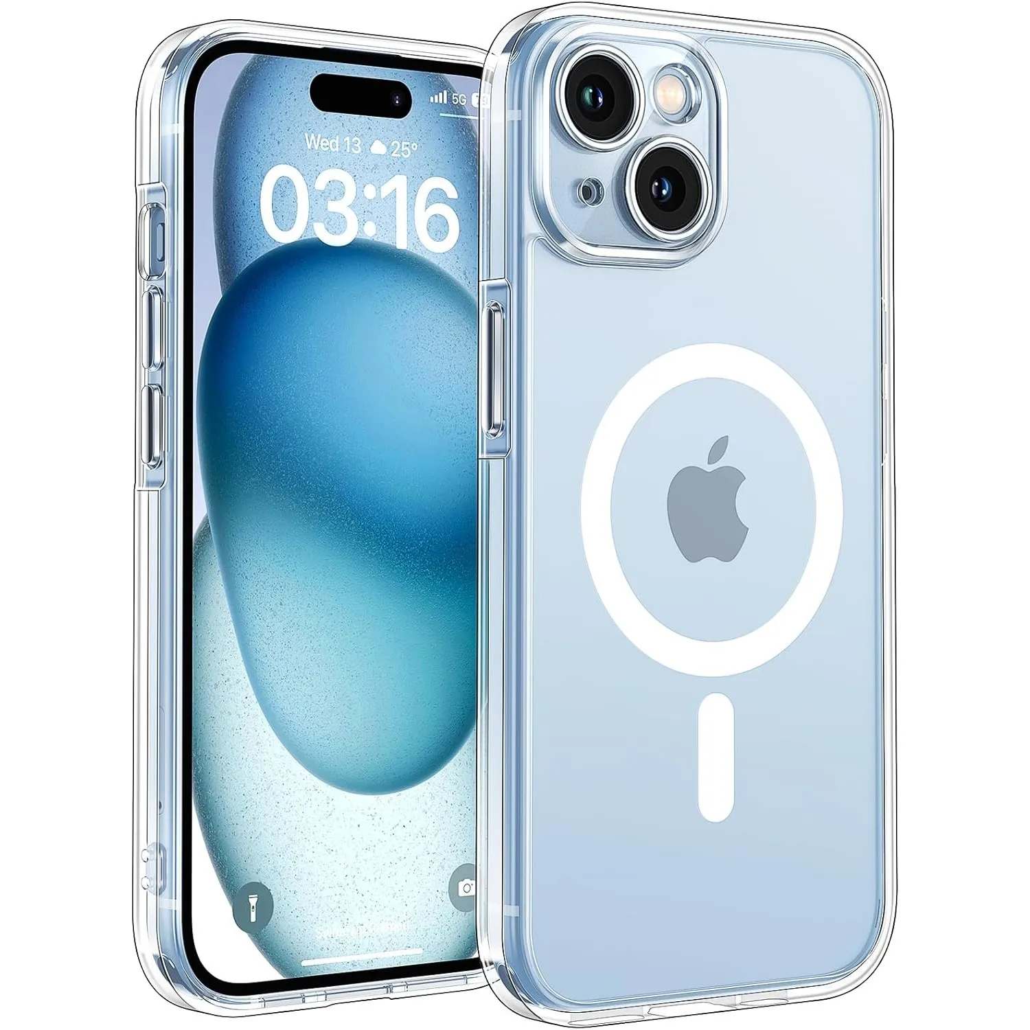 TOCOL für iPhone 15 Plus Hülle, Kompatibel mit MagSafe, Transparent