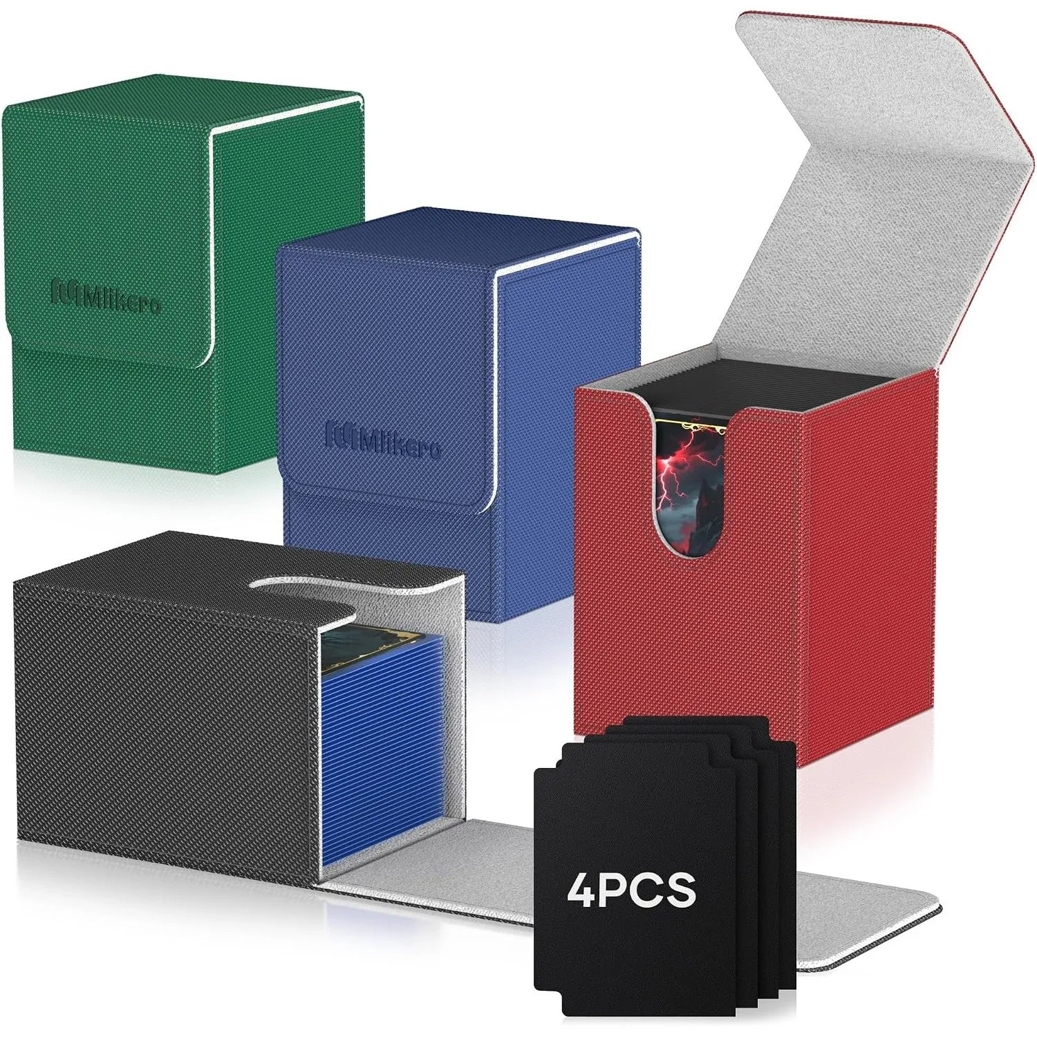 Mlikero Premium Sammelkarten Box Fit für MTG Karte, Deckbox für über 100 Karten, Magnetisch Kartenbox kompatibel mit Sp…