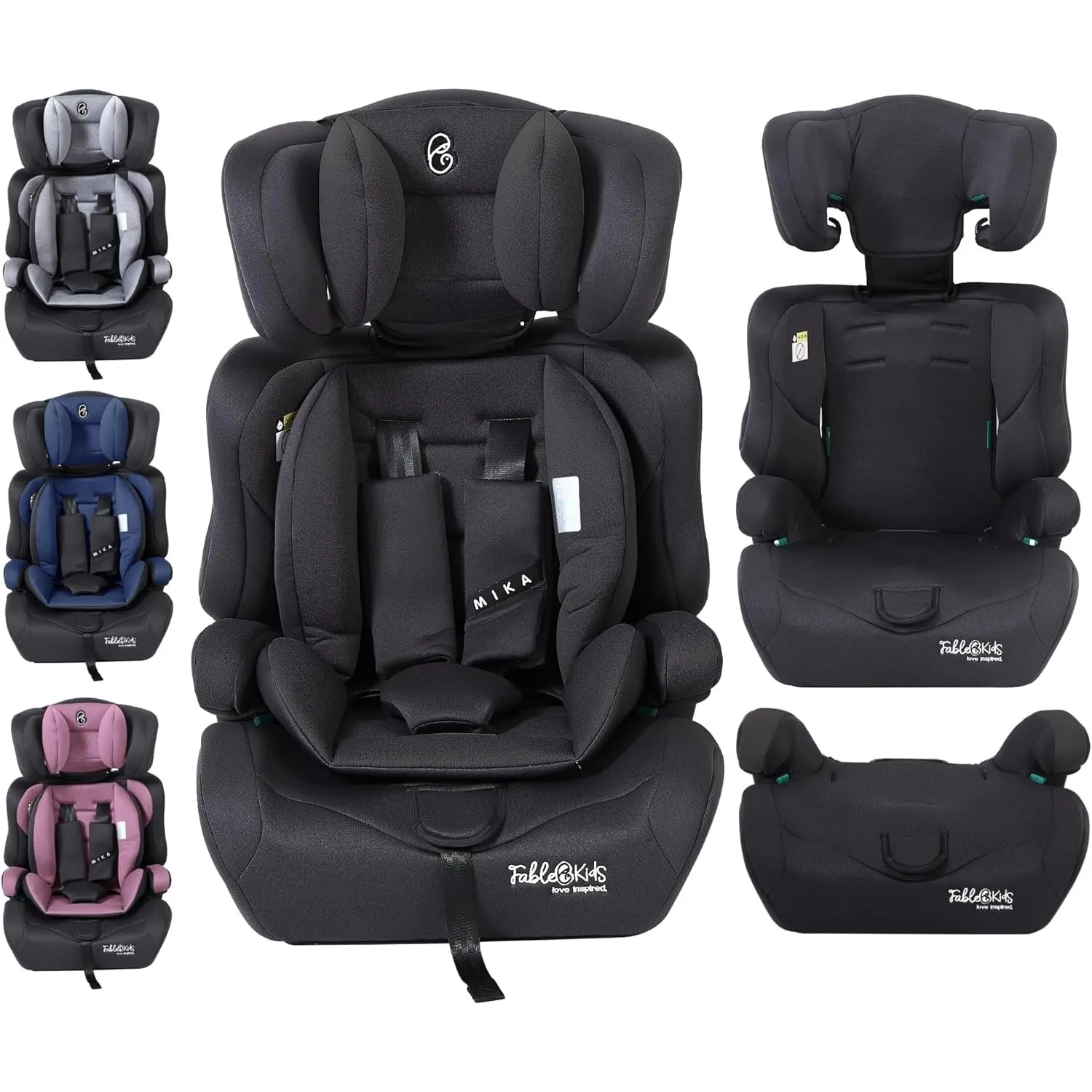 FableKids Kinderautositz 9-36 kg | 3-Punkt-Sicherheitsgurt | Autokindersitz ab 15 M. | Autositz für Kinder 76-150 cm | …