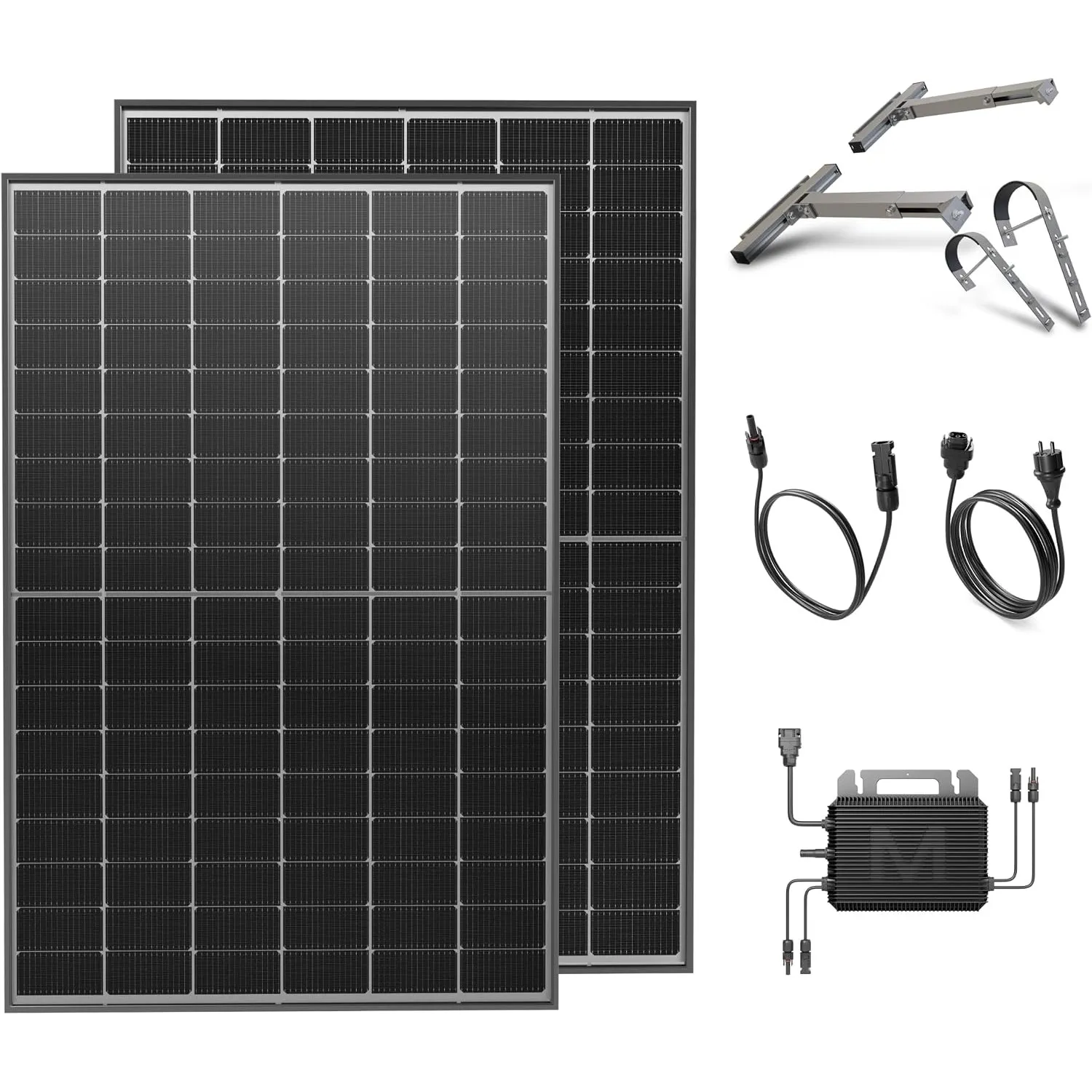 Solakon 900W Balkonkraftwerk mit Halterung (Balkon) - Balkonkraftwerk 800W komplett Steckdose - 800 Watt Wechselrichter…
