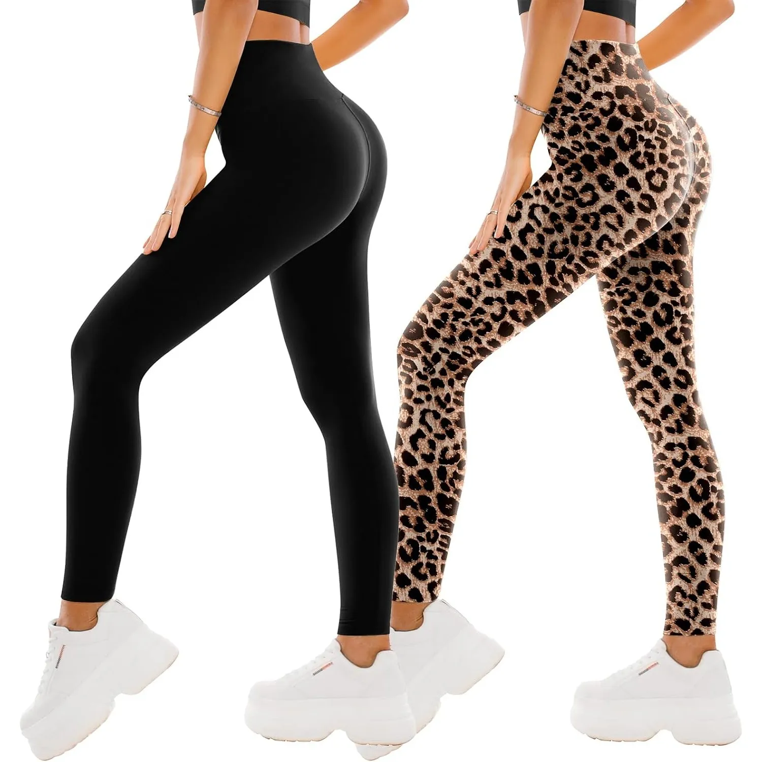 SINOPHANT Leggings Damen High Waist, 2er Pack