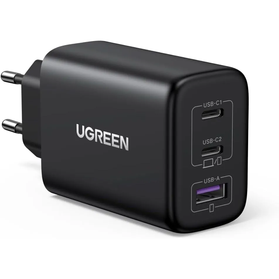 UGREEN USB C Ladegerät 65W, 3-Port kompaktes Netzteil, PPS Schnellladegerät