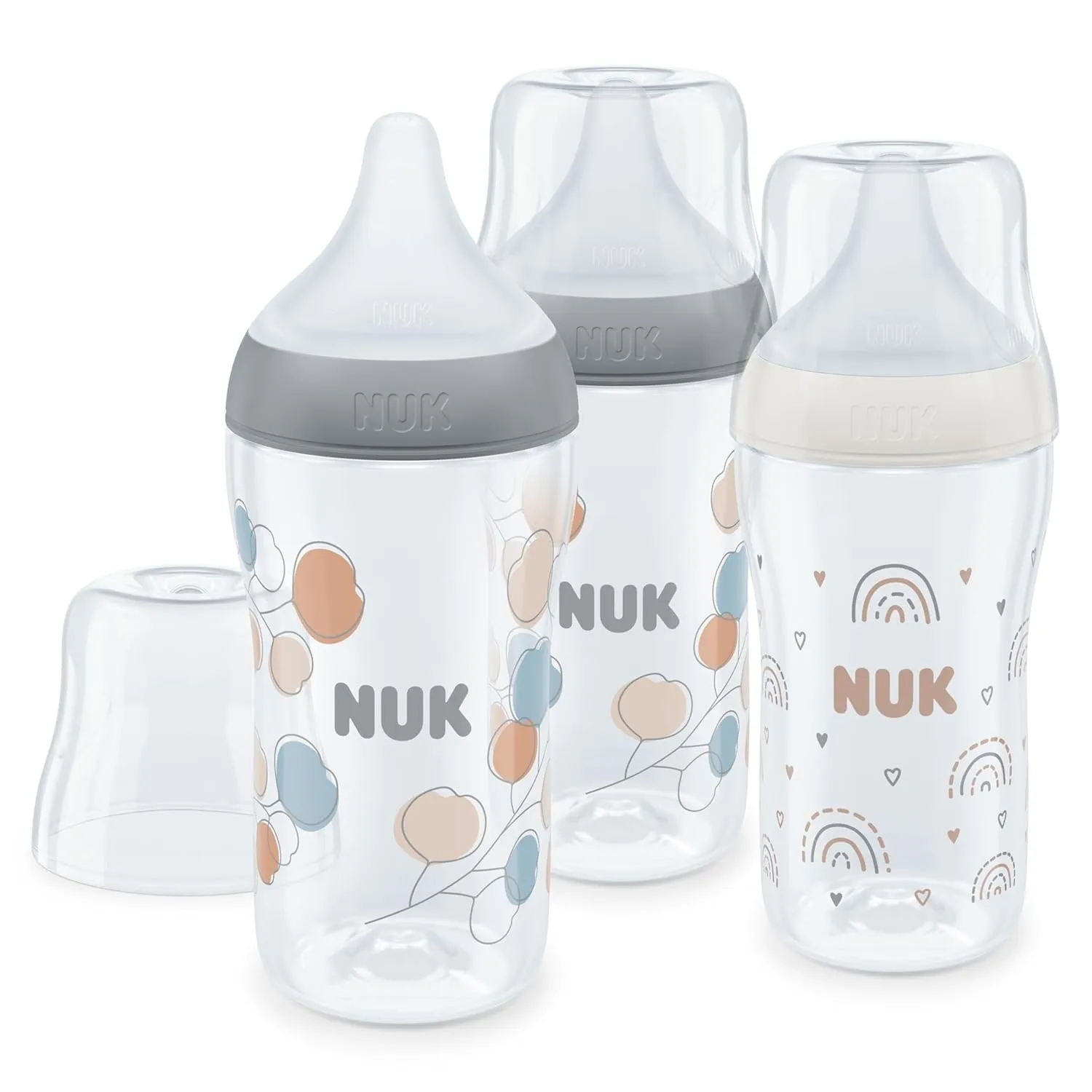 NUK Perfect Match Babyflaschenset | Ab 3 Monate | Passt sich dem Baby an | Temperature Control | Anti-Colic | 260 ml | …