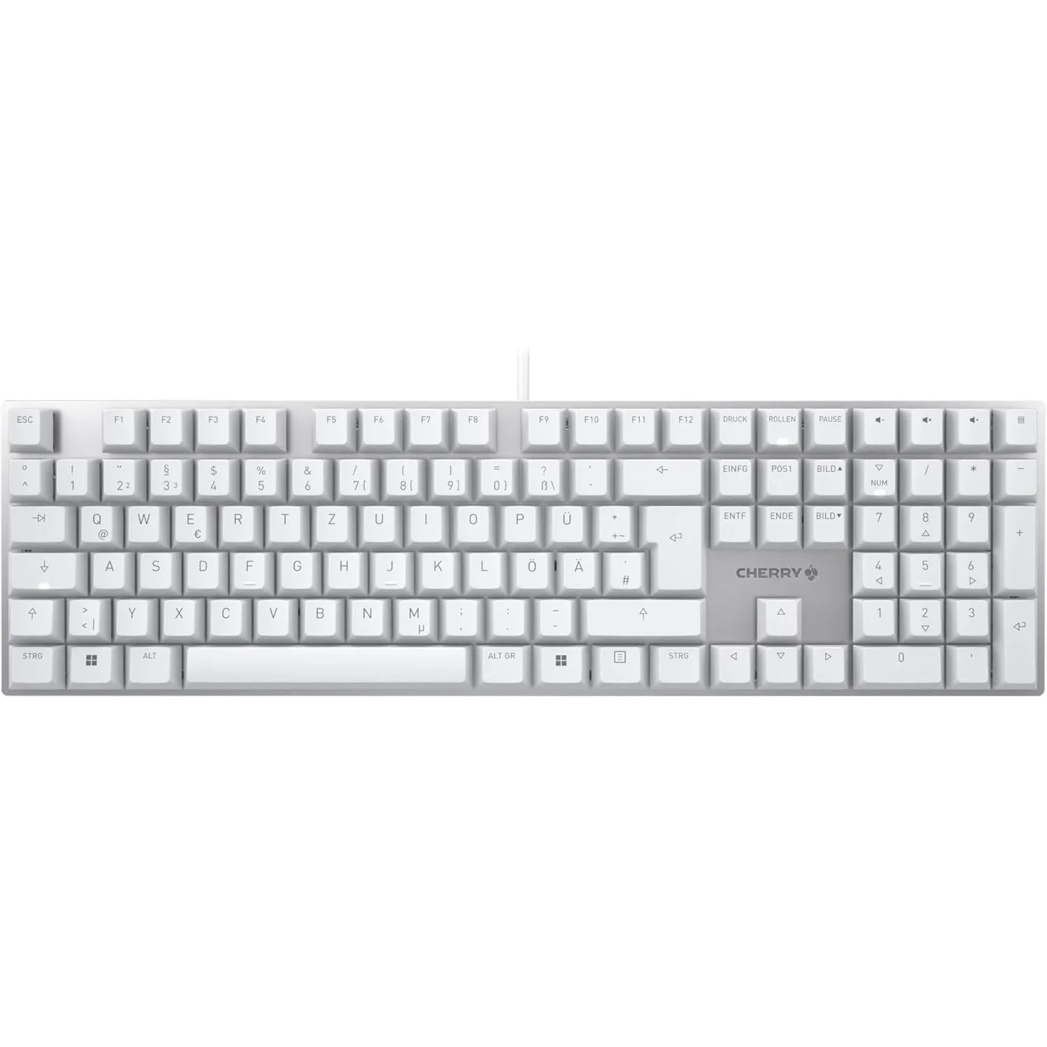 CHERRY KC 200 MX, Mechanische Tastatur, DE QWERTZ, MX2A Brown, Weiß