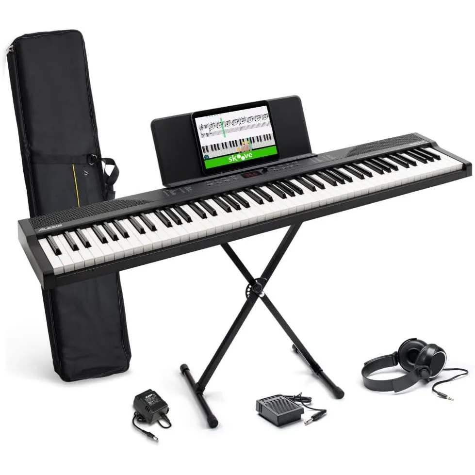 Alesis Recital Play 88-Tasten Keyboard Piano Bundle