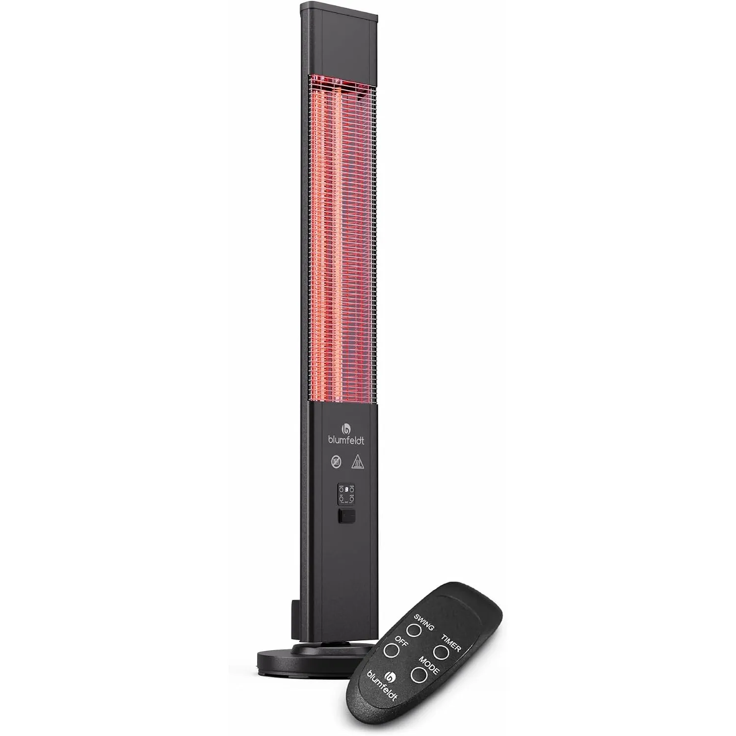 blumfeldt Infrarotheizung Standgerät, 3000W Elektroheizung, Indoor/Outdoor Infrarotheizung für Zuhause & Terrasse, IR m…