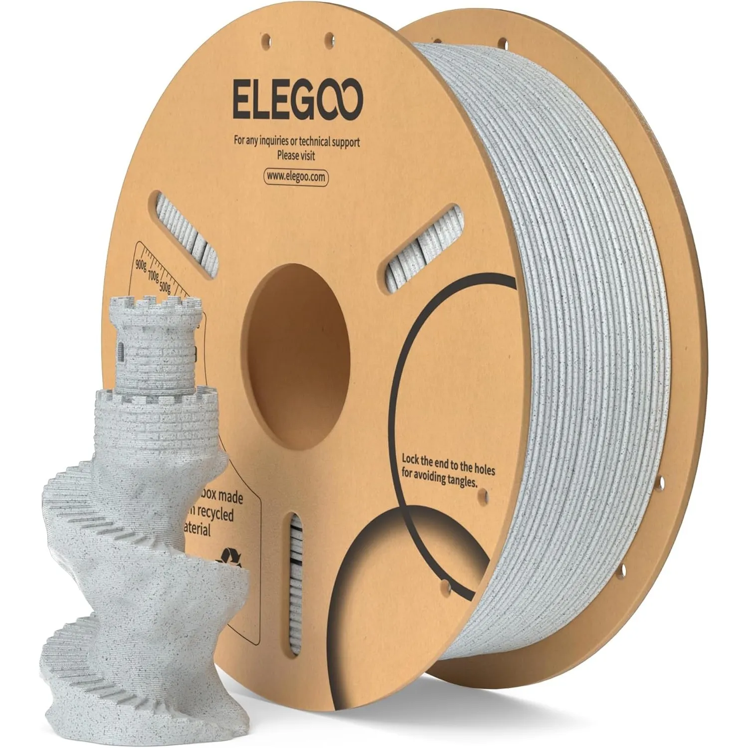 ELEGOO PLA Filament 1.75mm, 3D Drucker Filament PLA Marmorfarbe 1KG