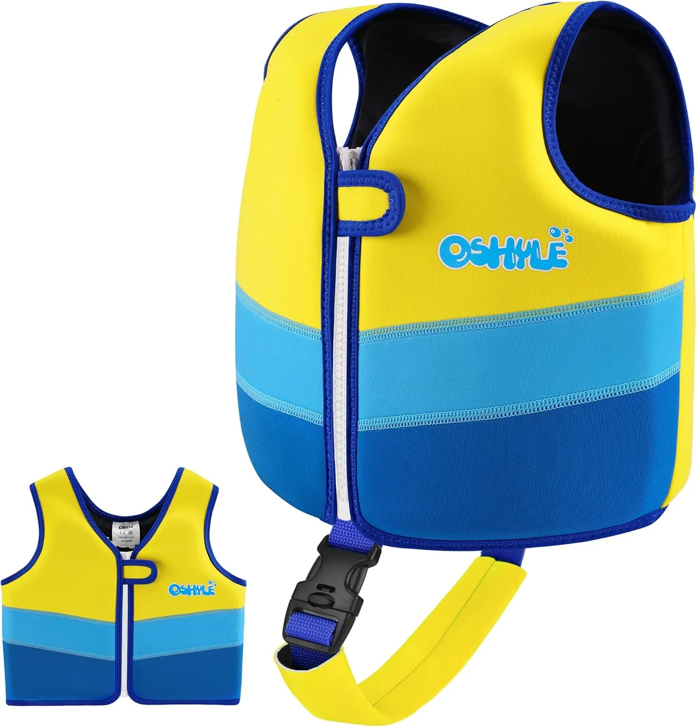 Kids’ Life Jacket, Boys’, Girls’, Toddlers’ Neoprene Swimming Jacket, Buoyant Life Jacket for 1–9 Years
