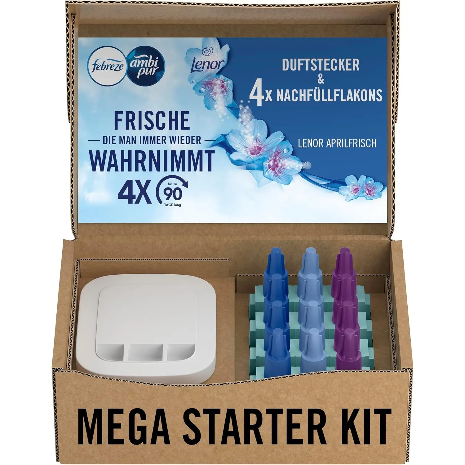 Febreze 3Volution Duftstecker Starterkit + 4er Nachfüller Aprilfrisch