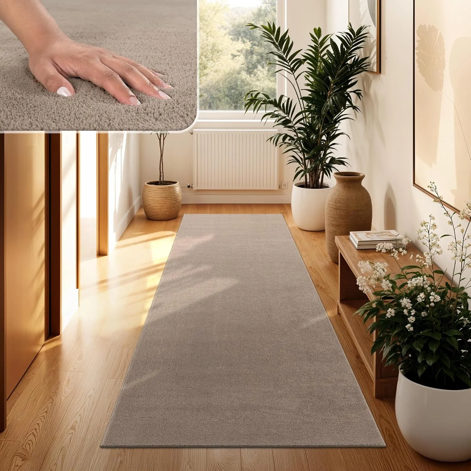 Paco Home Moderner Kuscheliger Wohnzimmer Teppich Kurzflor waschbar flauschig Weich Einfarbig Felloptik zeitlos stilvol…
