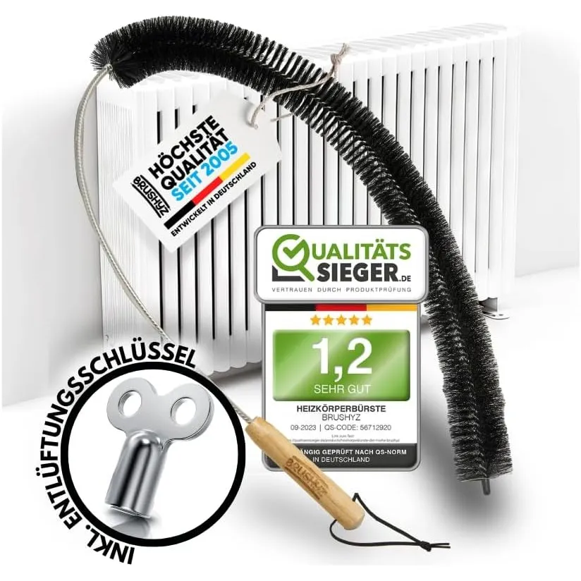 Heizungsbürste 117cm I Heizkörper Reinigungsbürste lang & flexibel