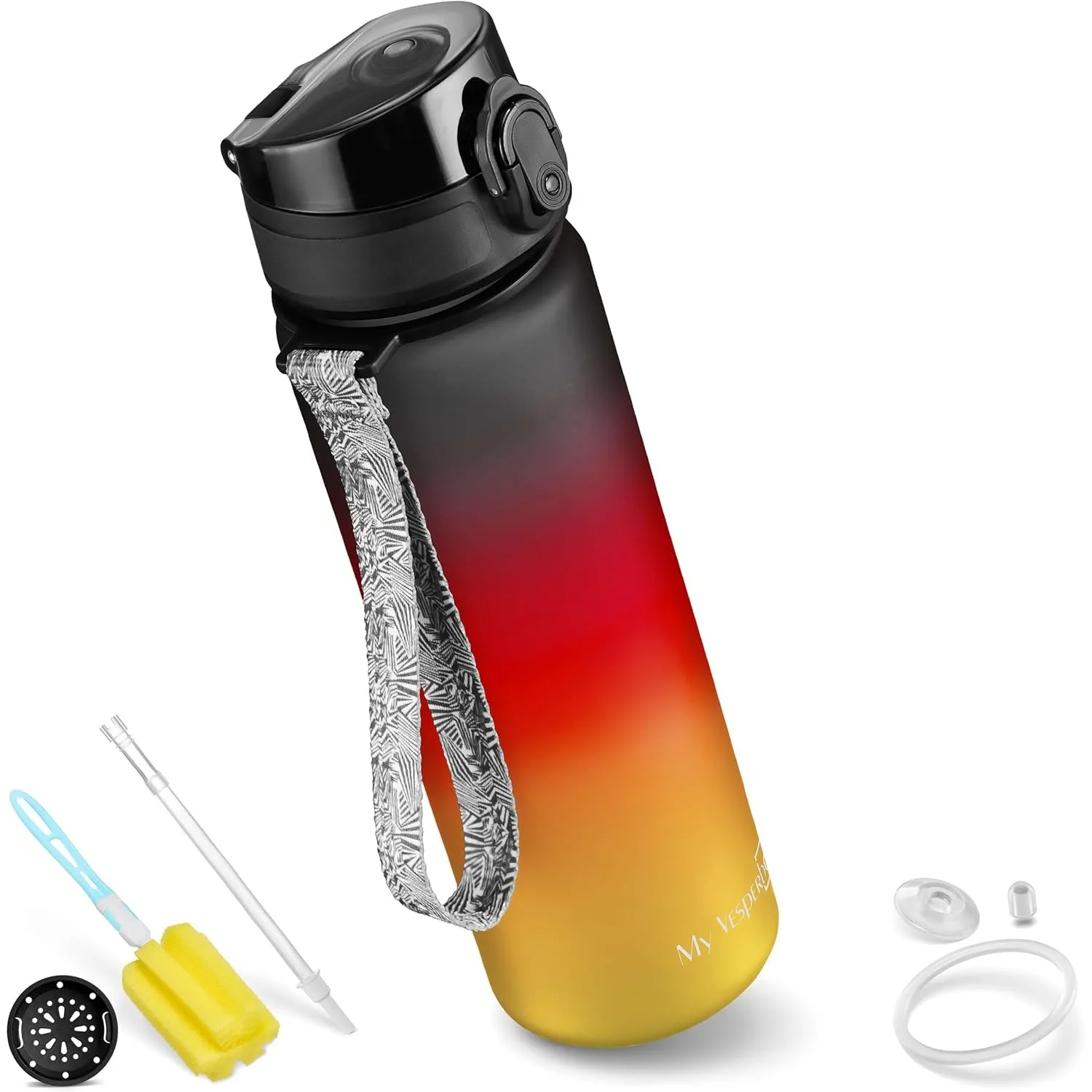 My Vesperbox® Trinkflasche Kinder [750ML] - Wasserflasche Kohlensäure Geeignet & Auslaufsicher - Water Bottle Kids - fü…
