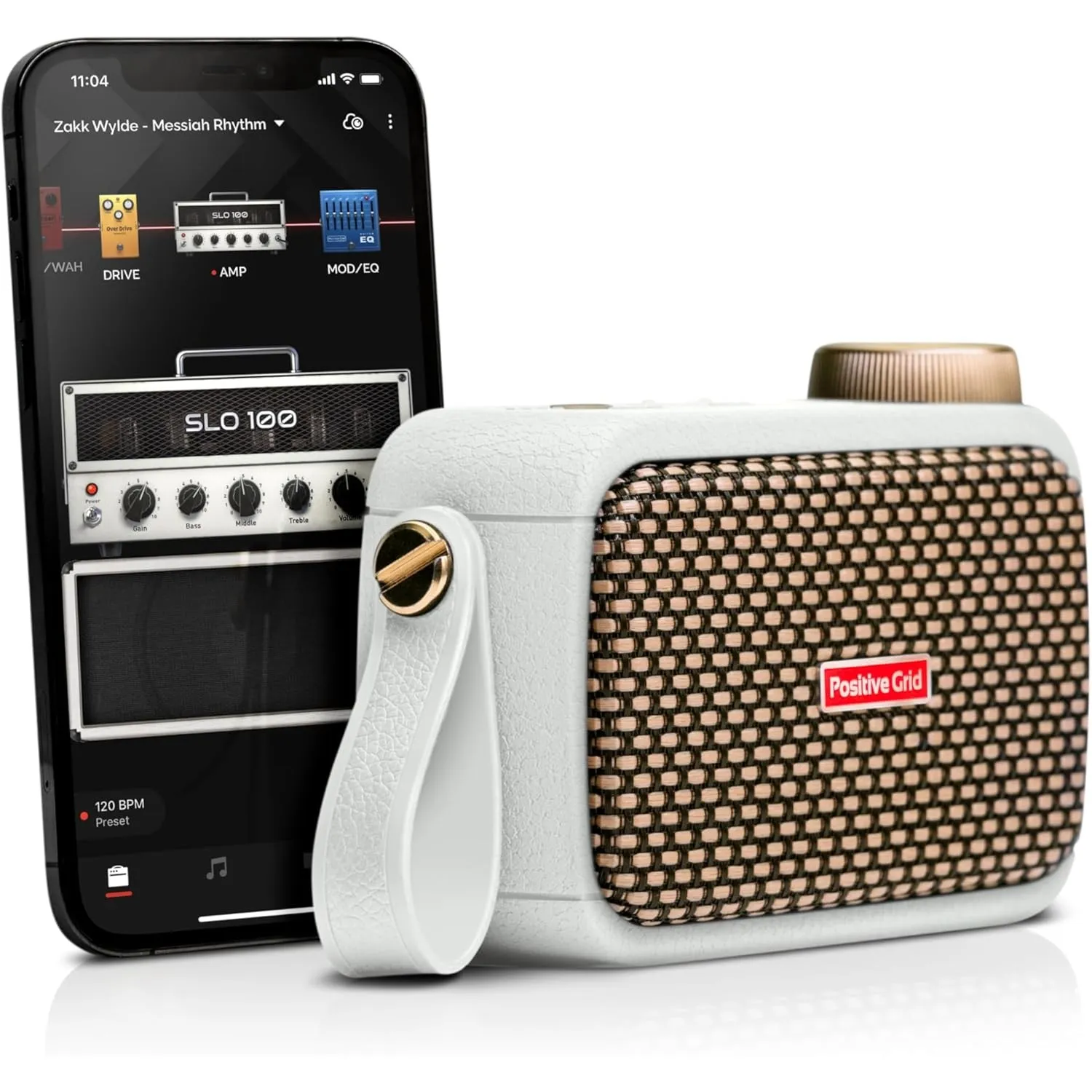 Positive Grid Spark GO 5W Ultra Portable Smart Guitar Amplifier, Headphone Amplifier and Bluetooth Speaker with Smart A…
