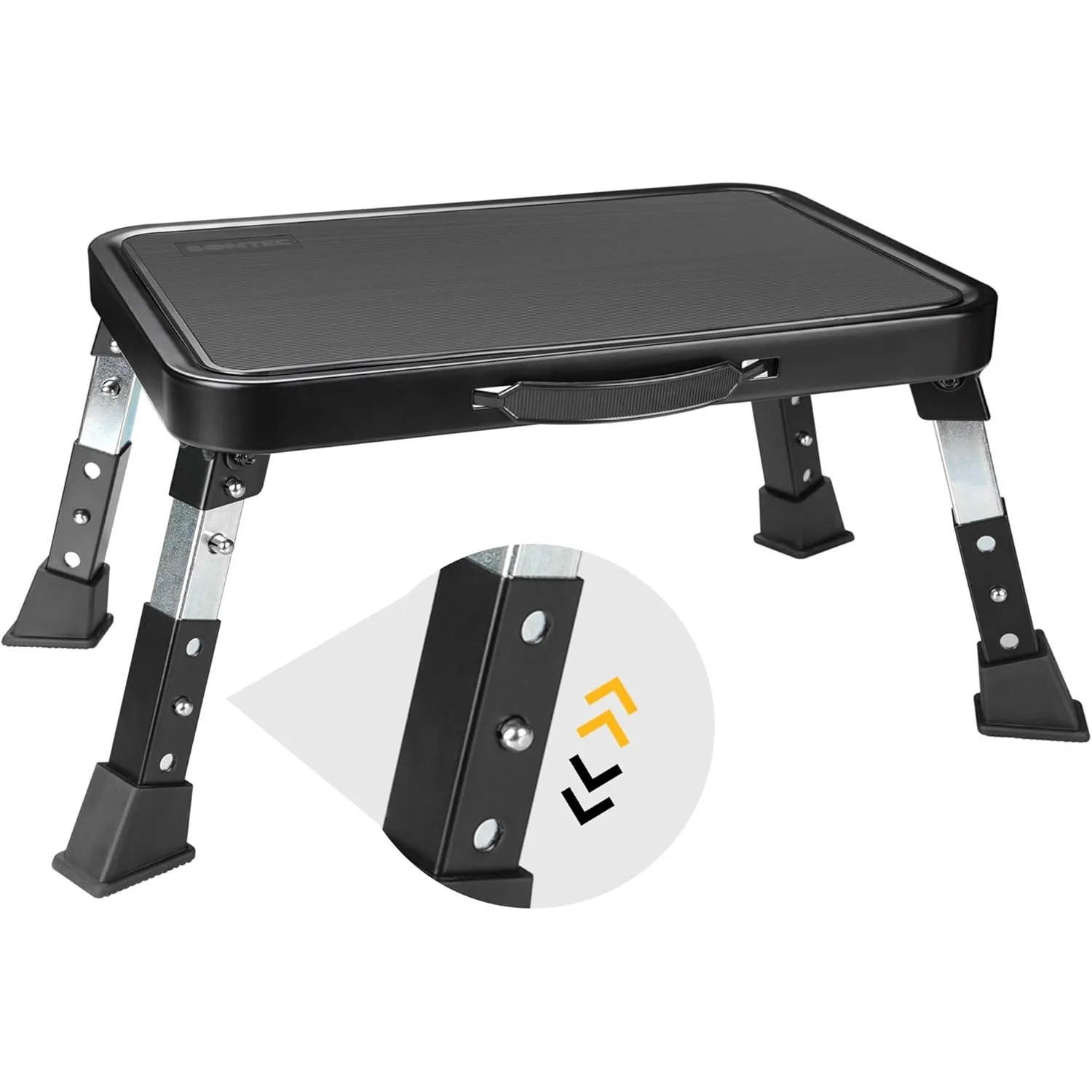 BONTEC 3-stufig höhenverstellbarer klappbarer Tritthocker, max. 150 kg