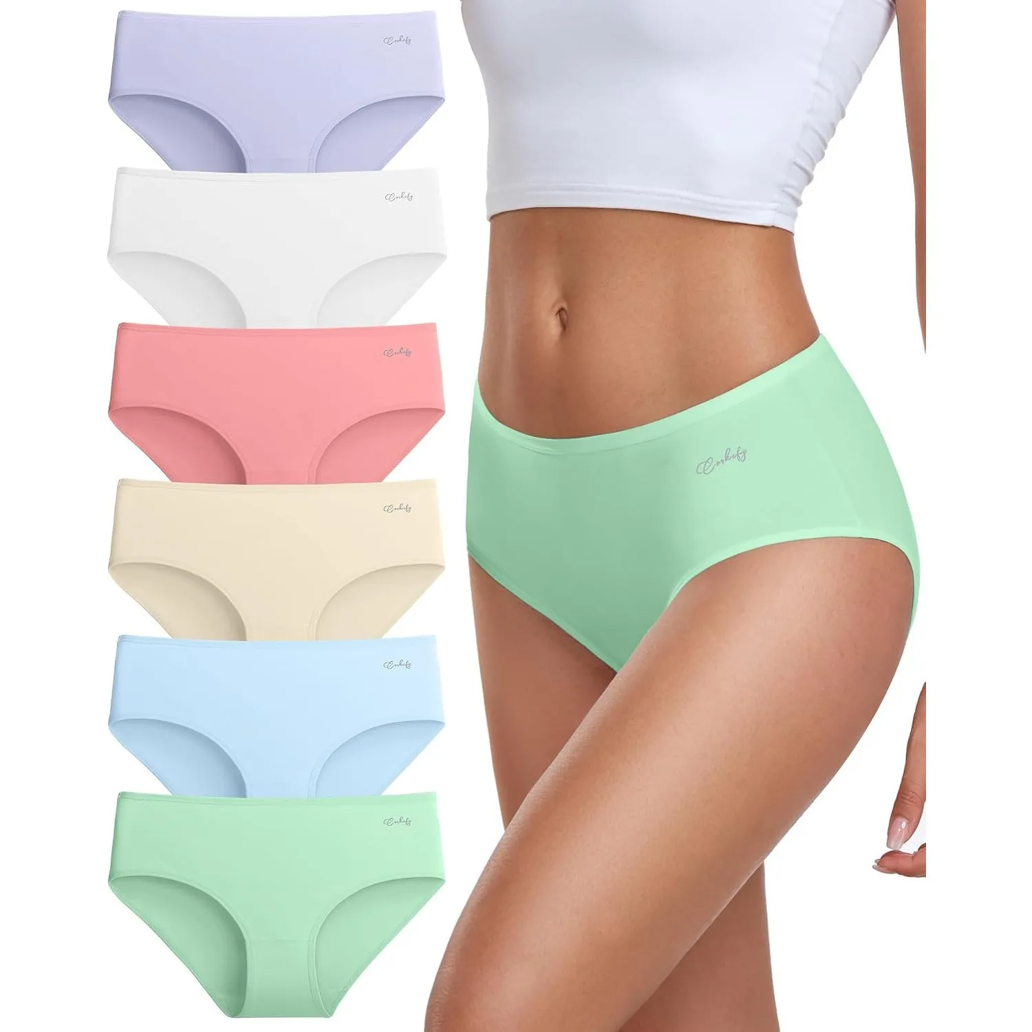 coskefy Unterhosen Damen Baumwolle Slips Unterwäsche Frauen Pantys 6er Pack