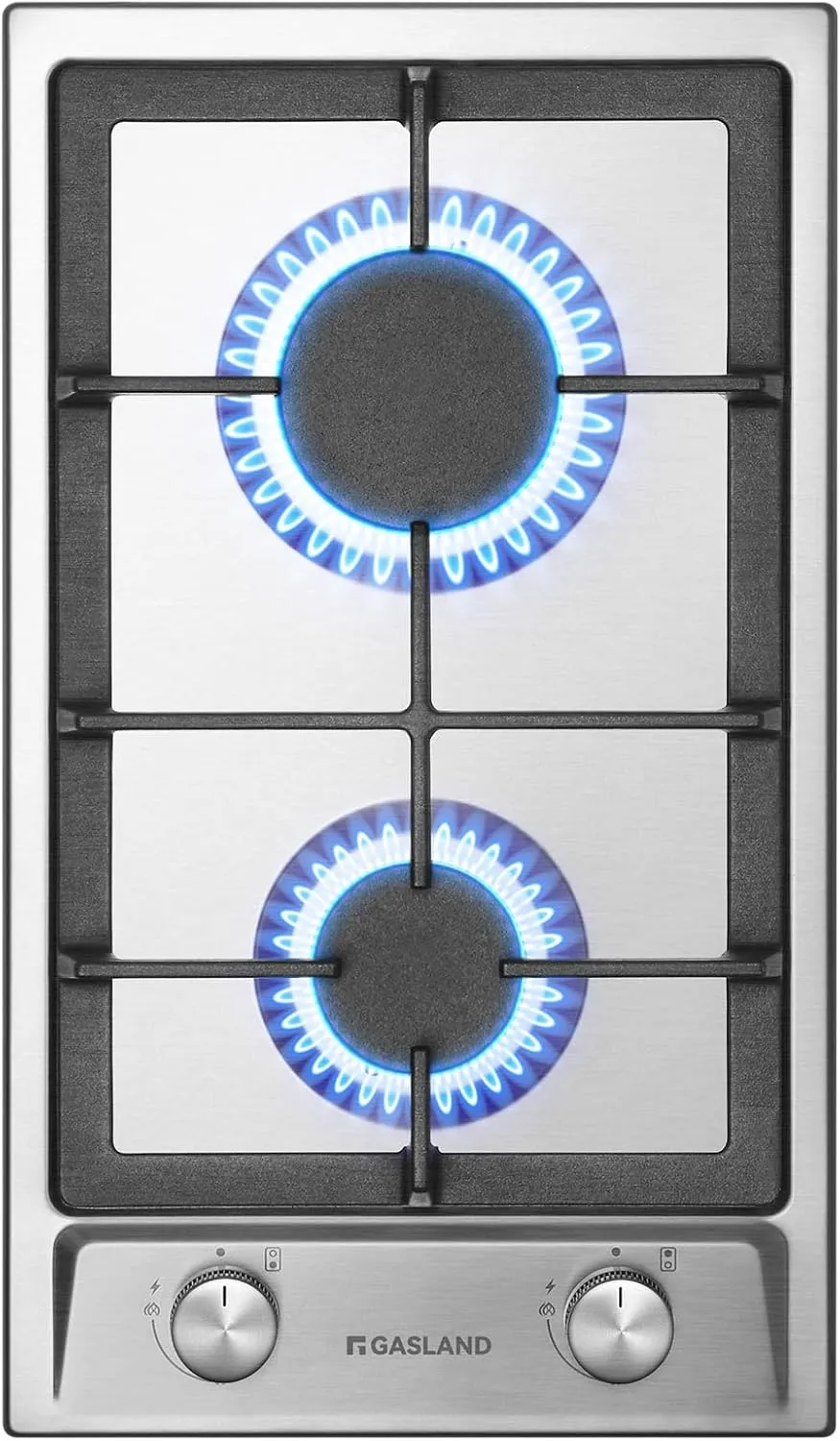 GASLAND GH30SF Gaskochfeld Einbau Edelstahl Gaskocher 2 Flammig, 30 cm Gas Einbau Autark Gaskochfeld, Butan-Gasherd 420…