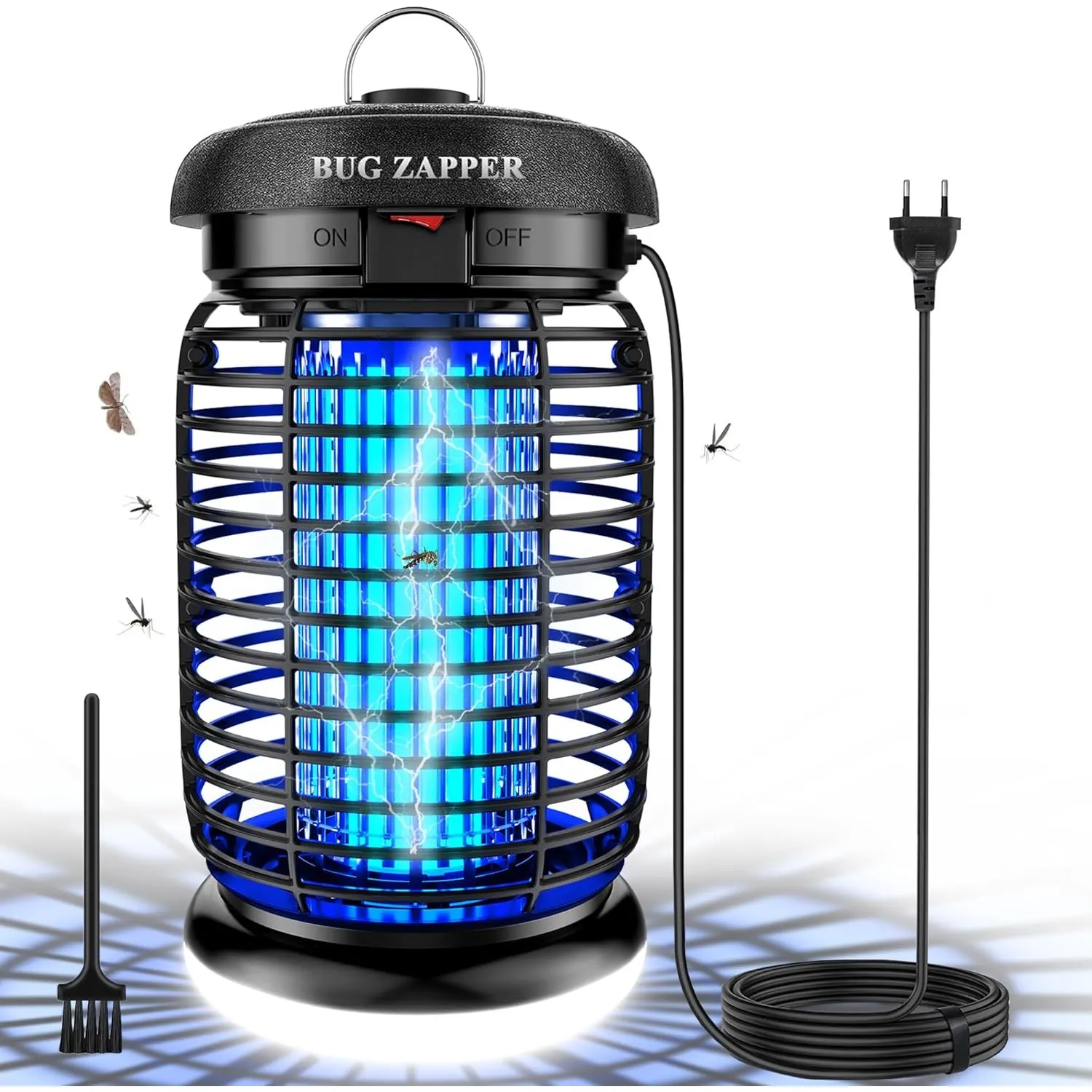 Insektenvernichter elektrisch LED-Beleuchtung, 4200V 15W UV Mückenlampe, Fliegenfalle elektrisch mückenfalle mottenfall…