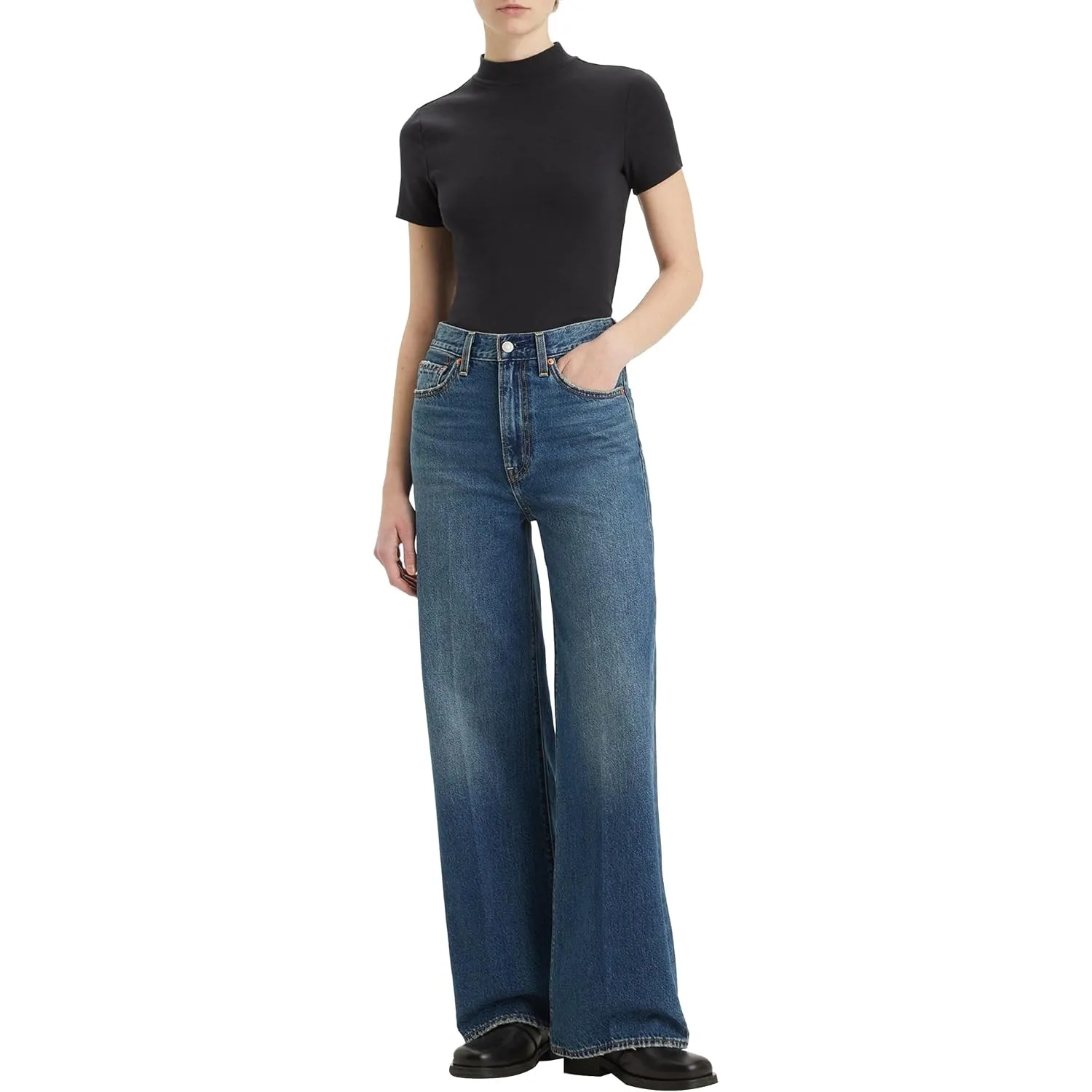 Levi's Damen Ribcage Wide Leg Jeans