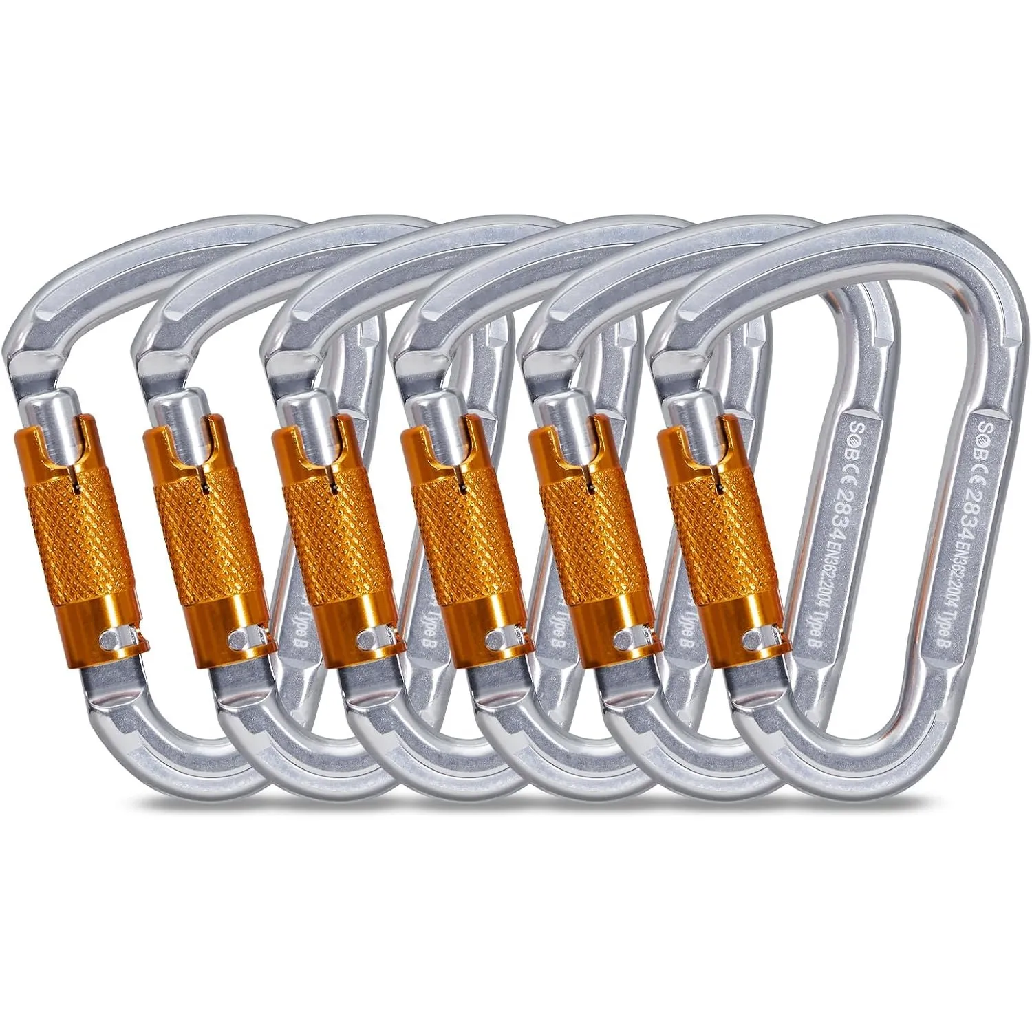 SOB Karabiner Klettern Kletterausrüstung, Karabinerhaken aus Aluminium Karabiner Karabinerhaken für Hängematte, Schauke…