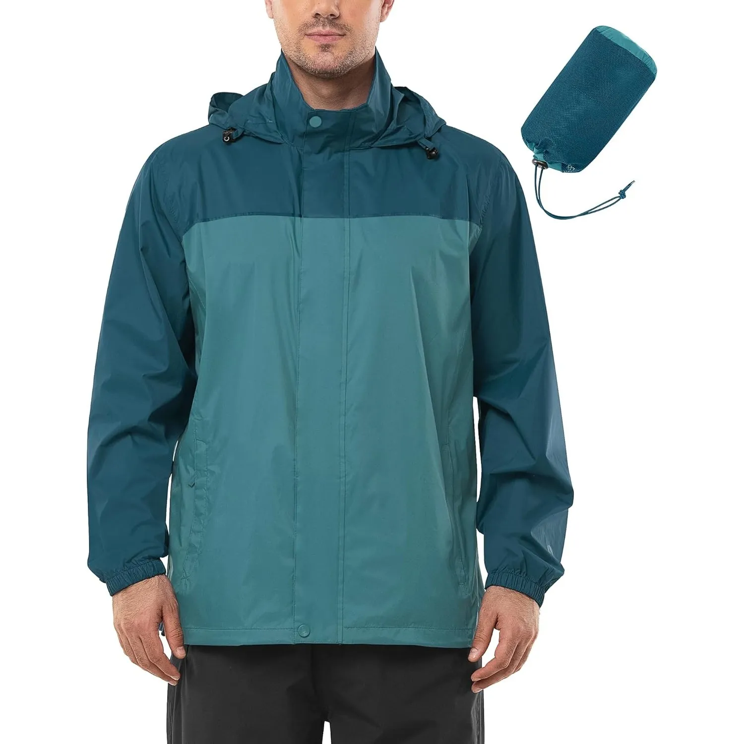 Outdoor Ventures Regenjacke Herren Wasserdicht Ultraleichte Dünne Faltbare Regenmantel Atmungsaktiv Fahrrad Regenjacke …