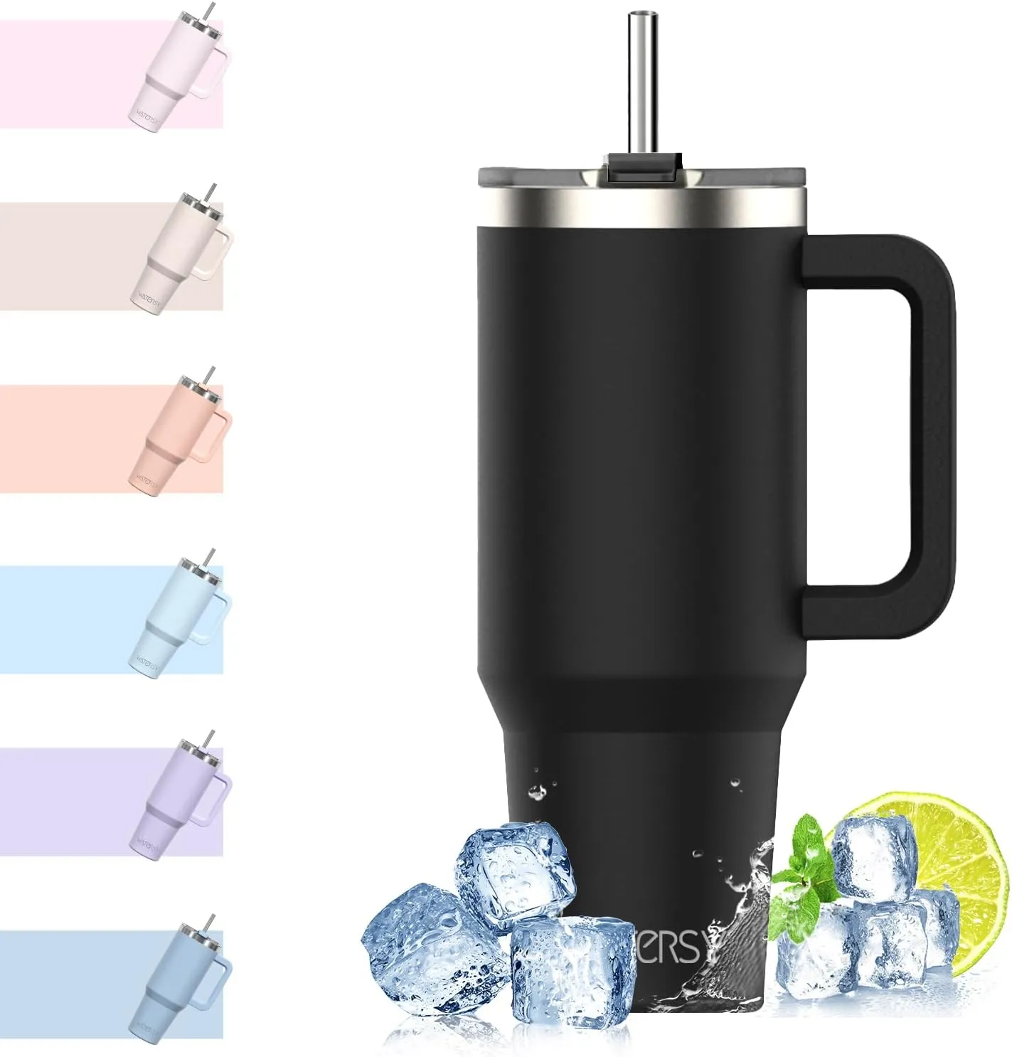 Watersy 1.13 Litre Coffee Mug to Go, Thermal Mug, Double-Walled Stainless Steel Vacuum Leak-Proof Drinking Cup with Han…