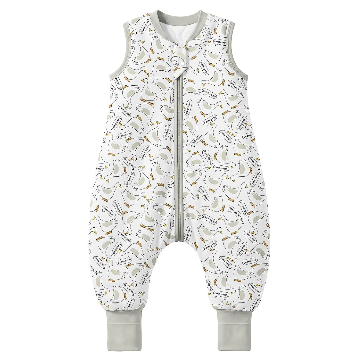 Baby Schlafsack Winter mit Füßen 2.5 Tog Baumwolle Kinder winterschlafsack für Jungen und Mädchen 70cm/Höhe75-85cm,Ente