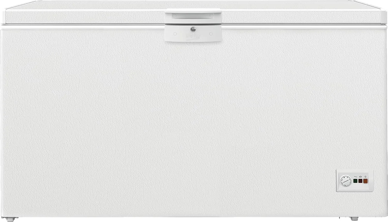 Beko HSM46740 Gefriertruhe groß, 451 l Nutzvolumen, 3 Gefrierkörbe, Temperaturalarm, abschließbar, Innenbeleuchtung, 36…