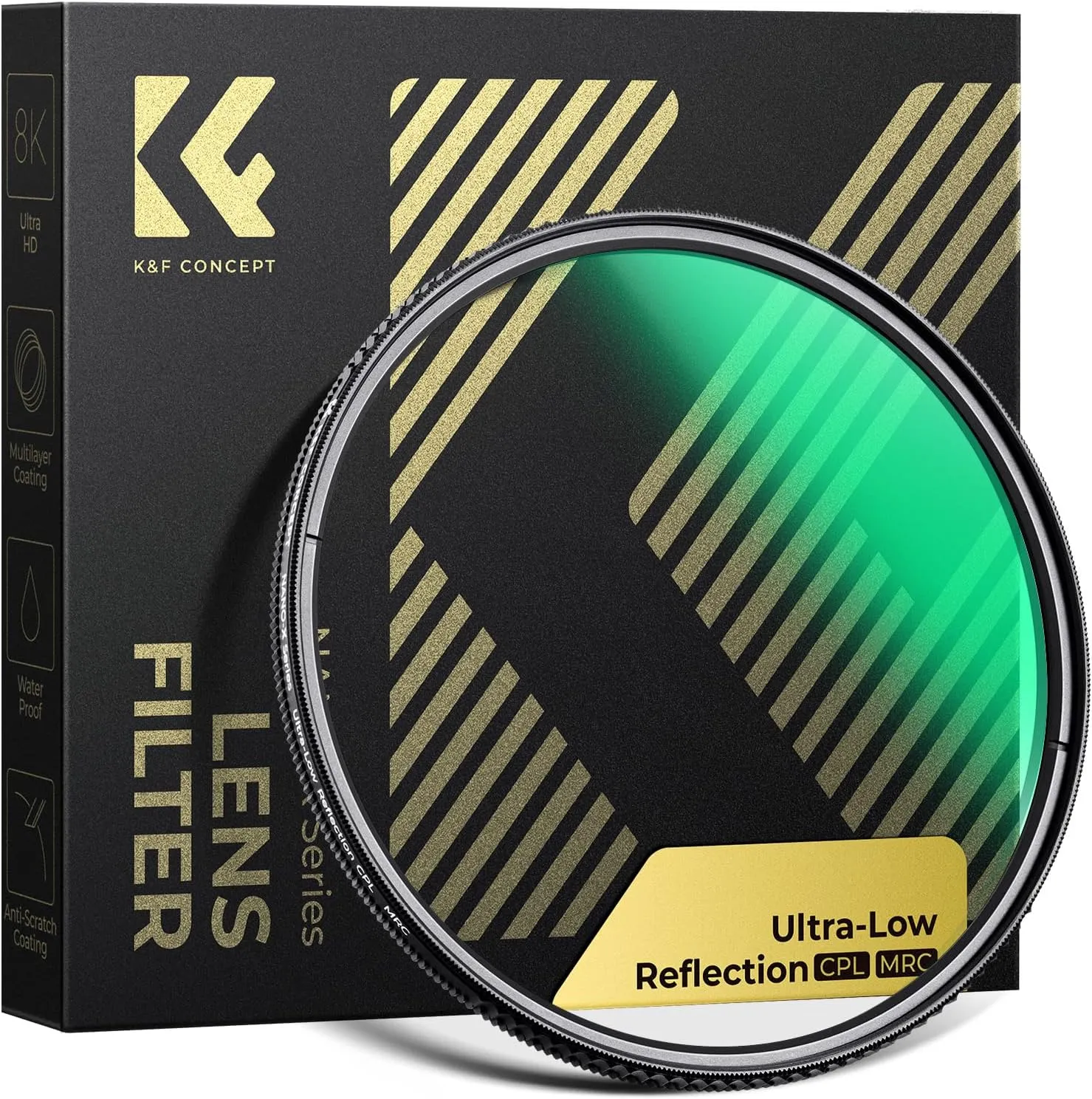 K&F CONCEPT Filter 95mm Ultra-niedrige Reflexion Polfilter CPL Polarisationsfilter Optisches Glas mit Multi-Nano-Beschi…