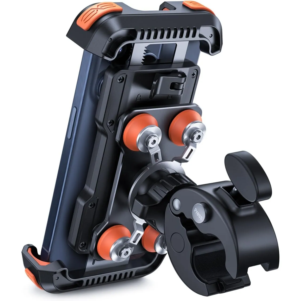 Lamicall Motorrad Handyhalterung, Handyhalter Fahrrad Vibrationsgedämpft | [TOP Doppelte Stoßdämpfung] 360° Handy Halte…