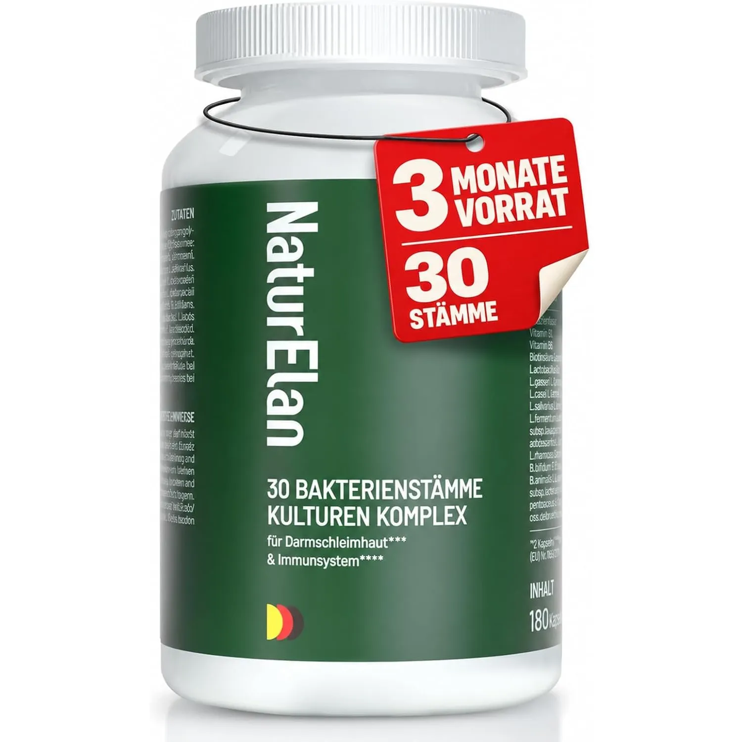 NaturElan PLUS Kulturen Komplex - 180 KAPSELN mit 30 Bakterienstämme