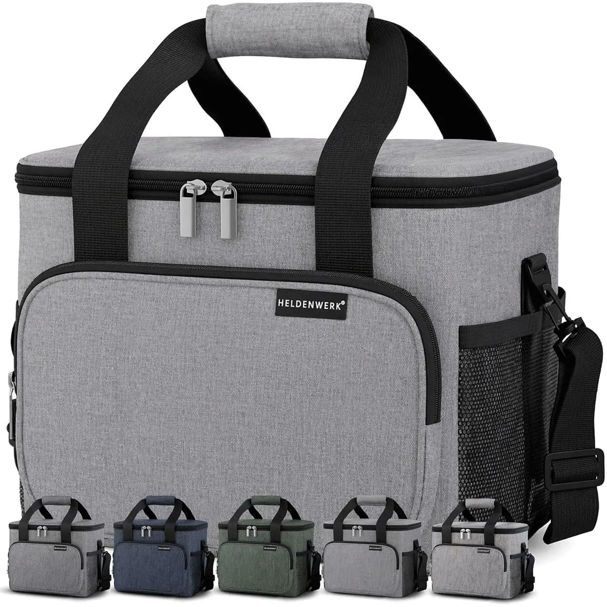 HELDENWERK® Kühltasche groß faltbar – 12h Kühlleistung – Thermotasche auslaufsicher & wasserdicht – Kühlbox, Picknickta…