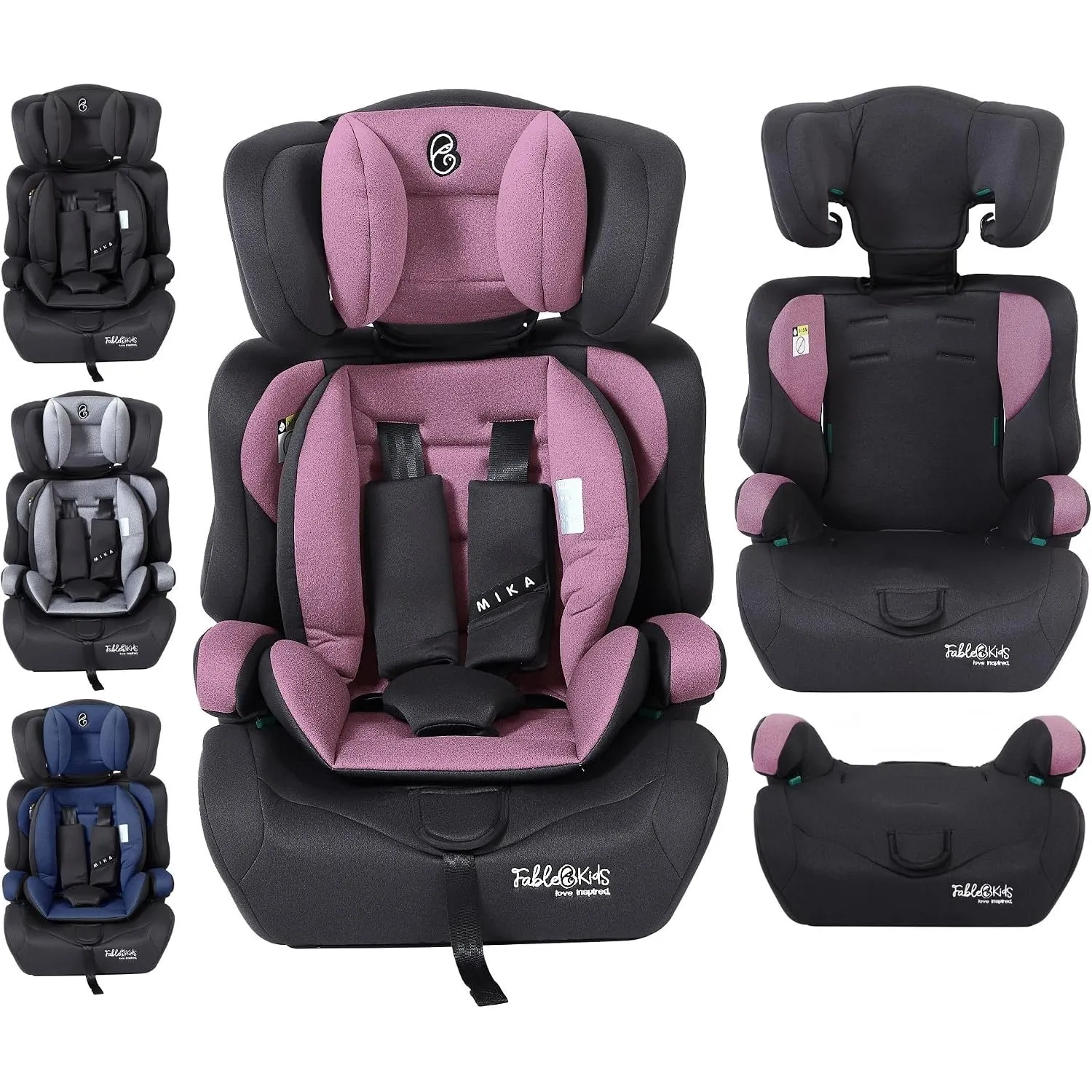 FableKids Kinderautositz 9-36 kg | 3-Punkt-Sicherheitsgurt | Autokindersitz ab 15 M. | Autositz für Kinder 76-150 cm | …