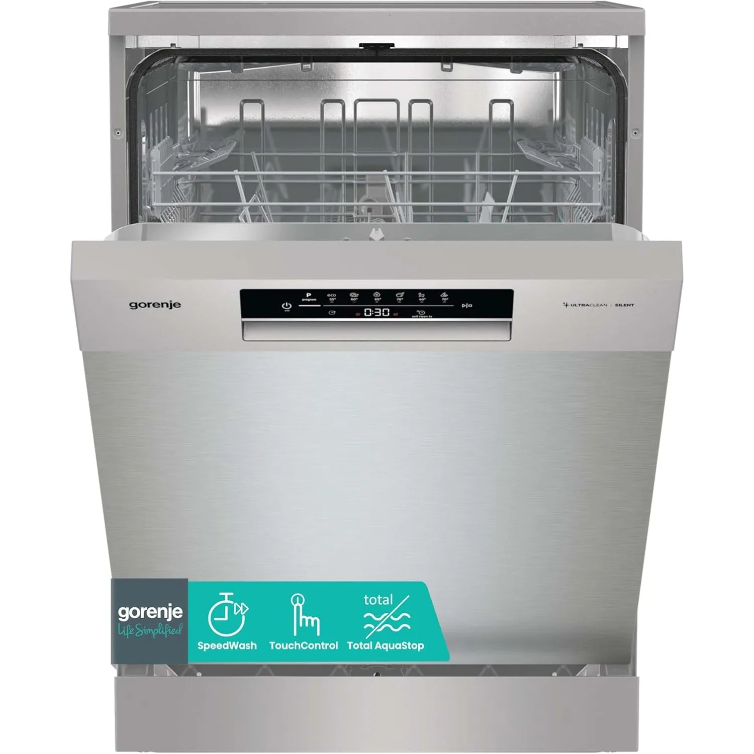 Gorenje GS642E90X Freistehender Geschirrspüler, 60 cm, 13 Maßgedecke, Total AquaStop, vollständiger Überlaufschutz, Hyg…