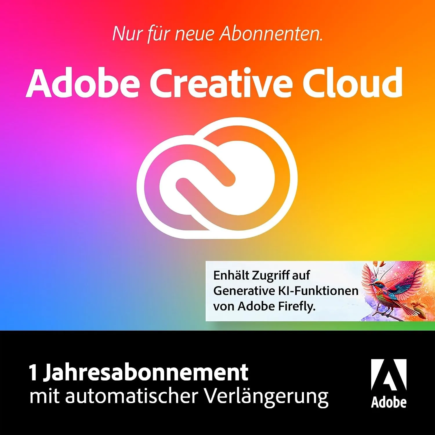 Adobe Creative Cloud Pro |Grafik Design Software|Generative KI Features|Vektor-Illustration, Layout & Bildbearbeitung|1…