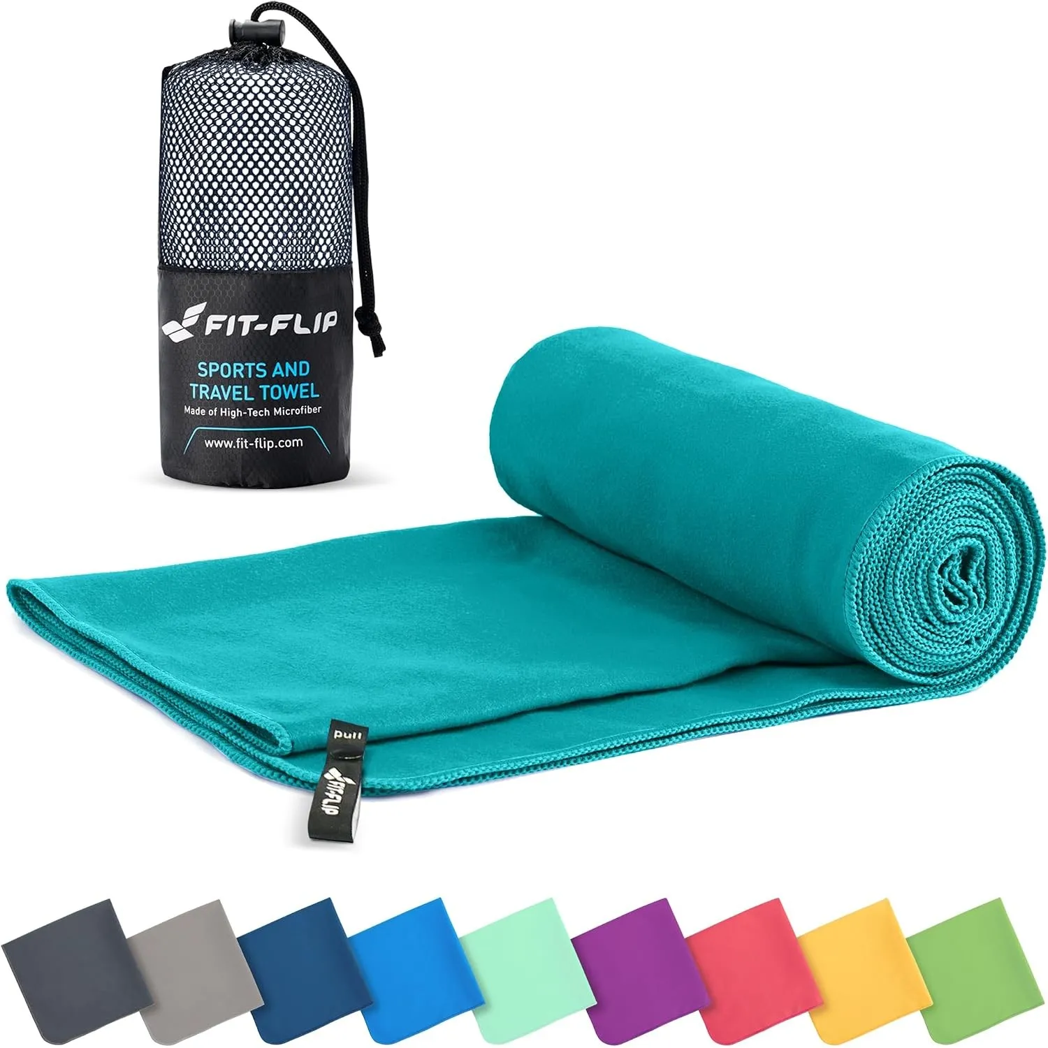 Fit-Flip Mikrofaser Handtuch schnelltrocknend für Fitness, Sport & Sauna