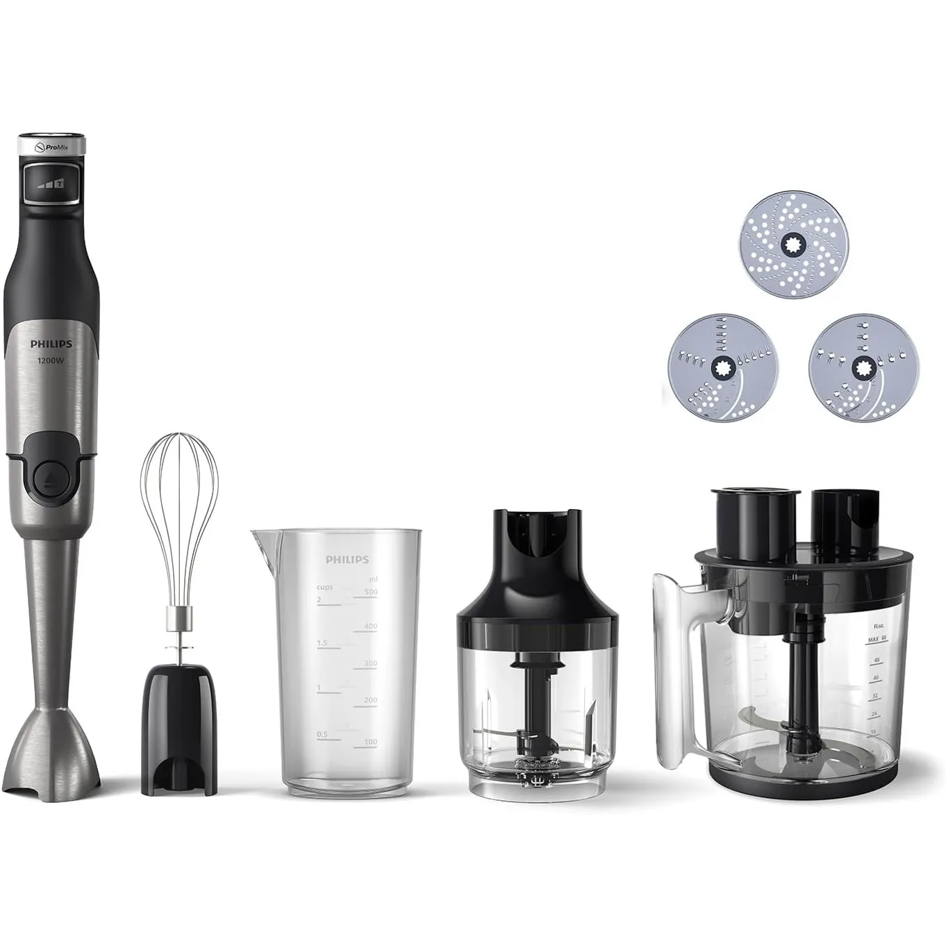 Philips Stabmixer 5000 Serie Premium Set, Schwarz, 1200 W