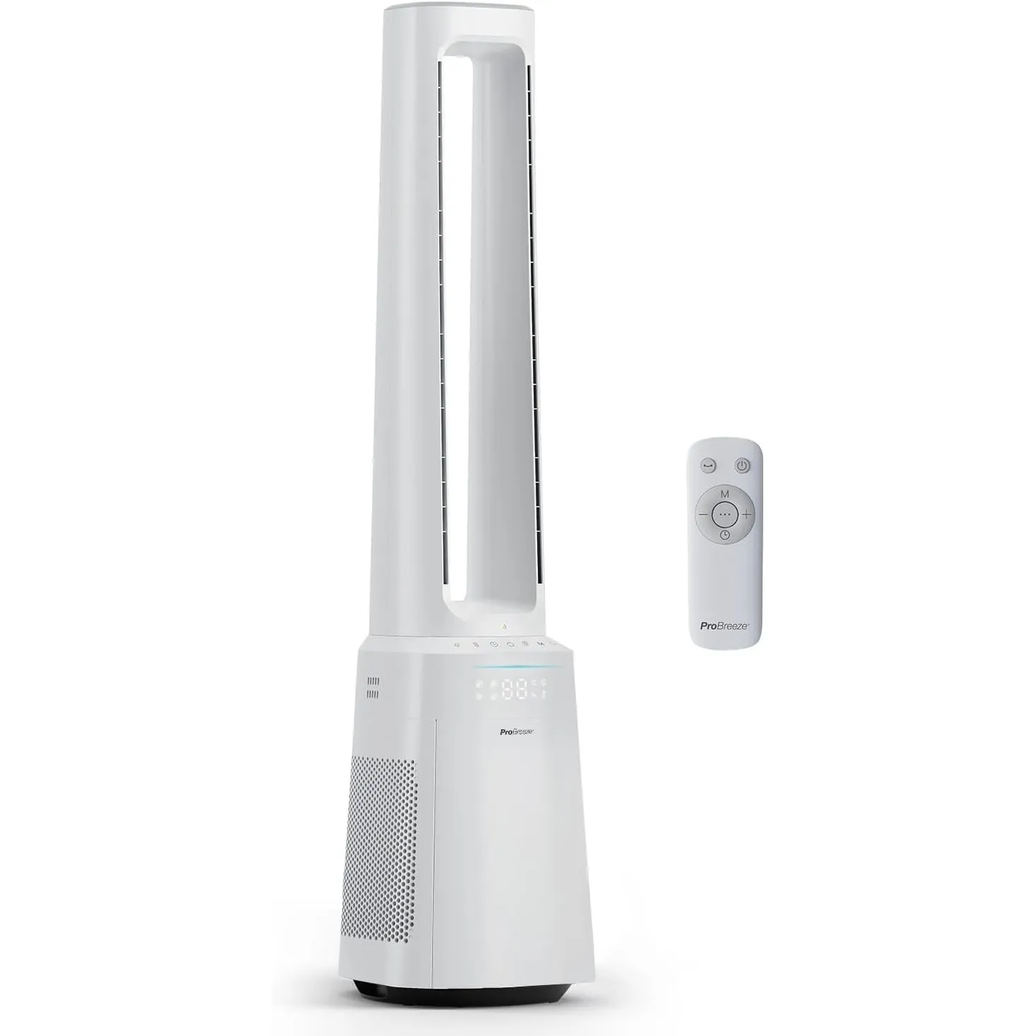 Pro Breeze OmniAir 105cm rotorloser Ventilator mit Luftreiniger - Ventilator oszillierend 75° - Fernbedienung, HEPA 13 …