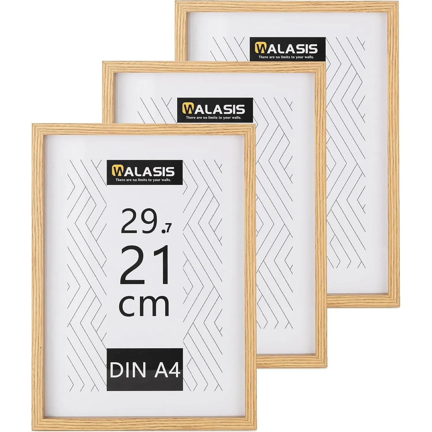 Bilderrahmen A4 Holz Rahmen 3er Set Din 21x29,7cm Fotorahmen