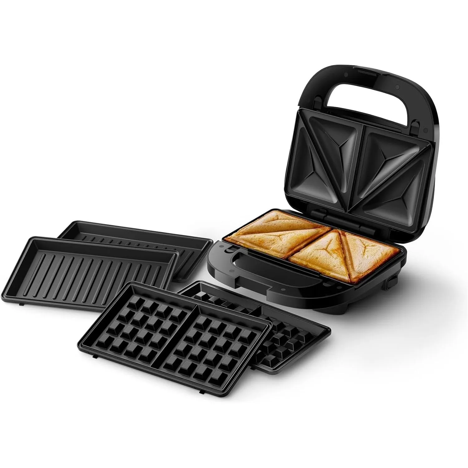 Philips Sandwichmaker 5000, Schwarz, 750 W