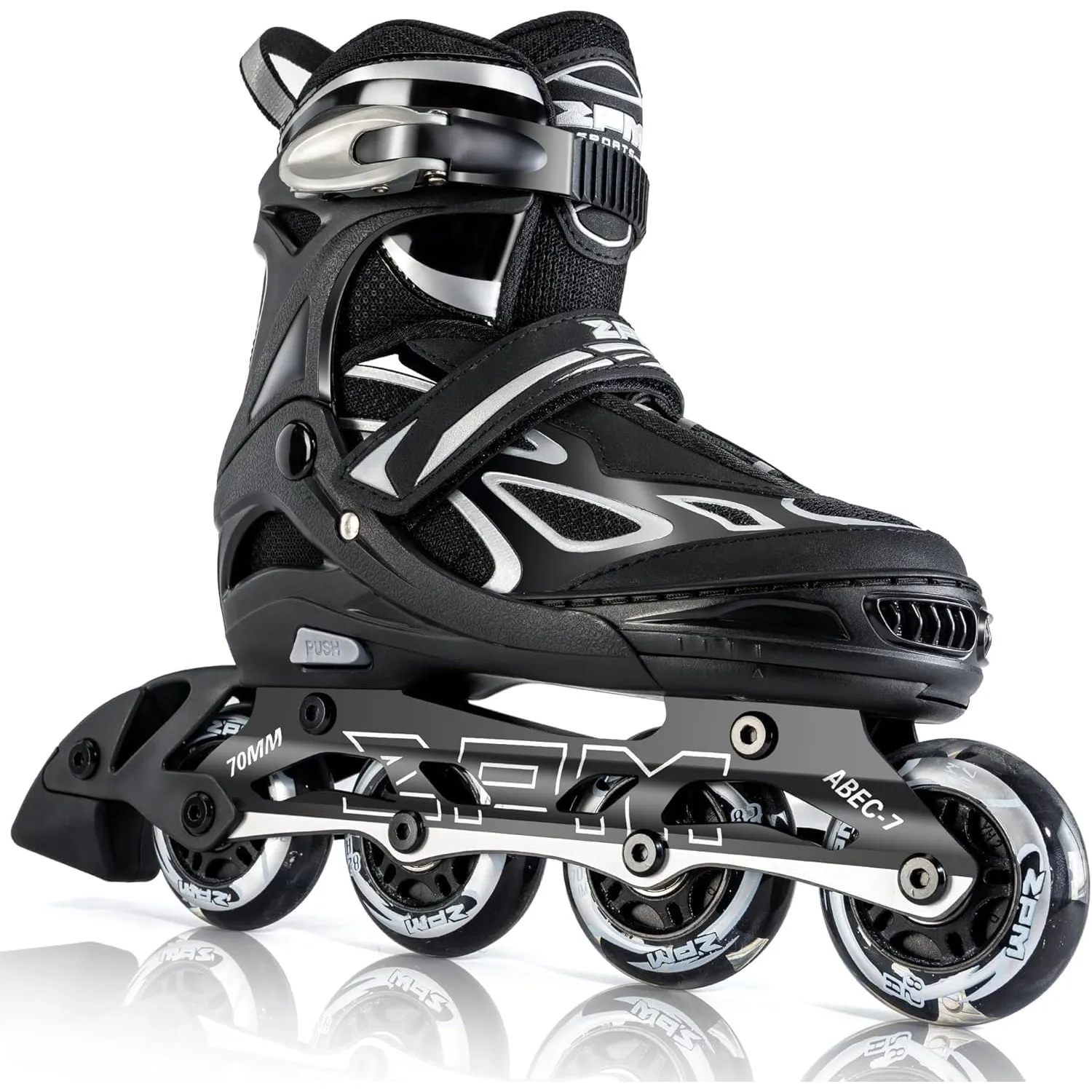 2PM SPORTS Verstellbar Inliner für Kinder, Leucht Inline Skates Rollschuhe für Damen/Herren