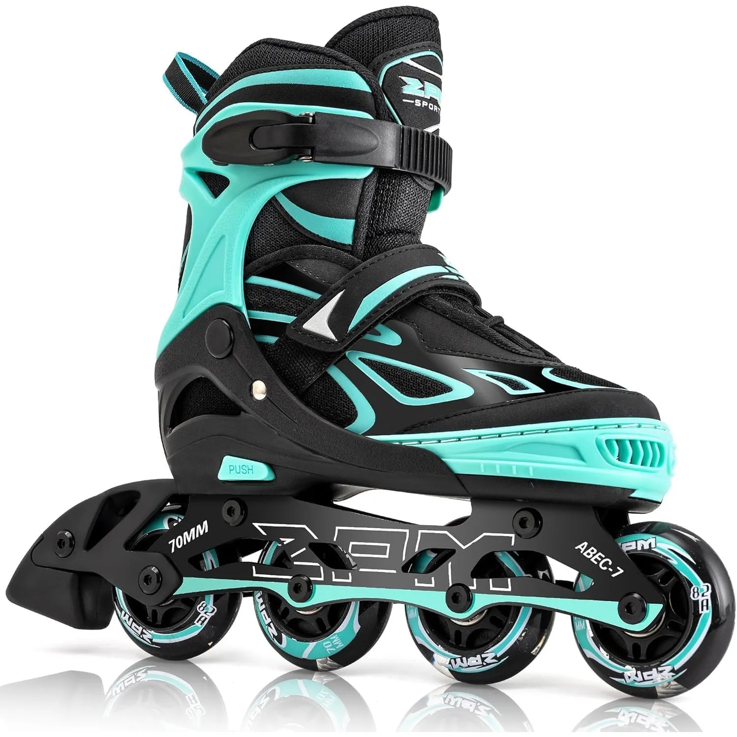 2PM SPORTS Verstellbar Inliner für Kinder, Leucht Inline Skates Rollschuhe für Damen/Herren