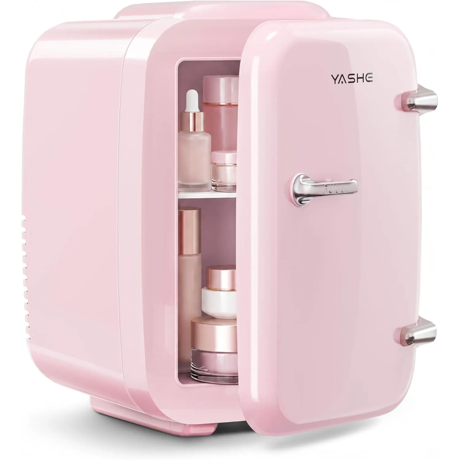 YASHE Mini Kühlschrank, 4 Liter Mini-Kühlschränke für Kosmetik, Getränke, 220V AC/ 12V DC Thermoelektrische Kühlung und…