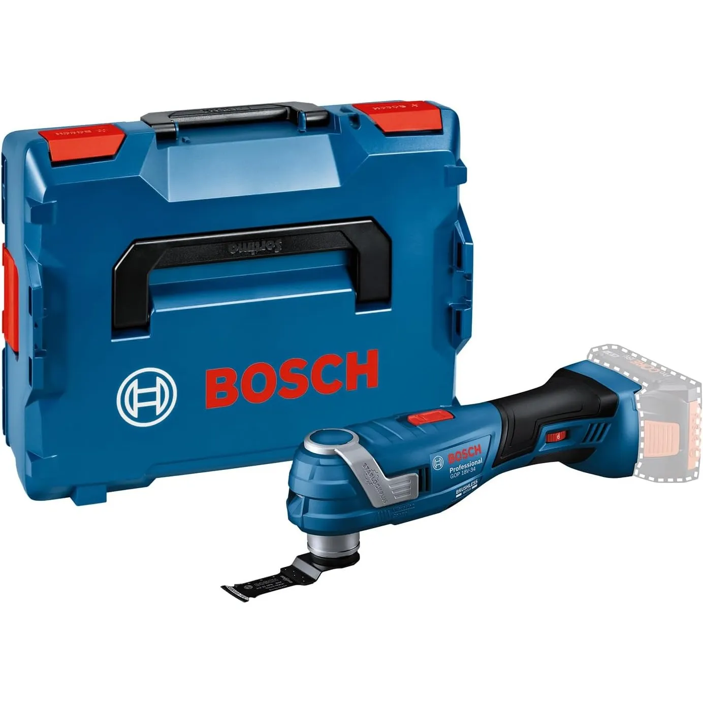 Bosch Professional 18V System Akku Multi-Cutter GOP 18V-34 (bürstenloser Motor, Vibration Control, 180mm schlanker Grif…