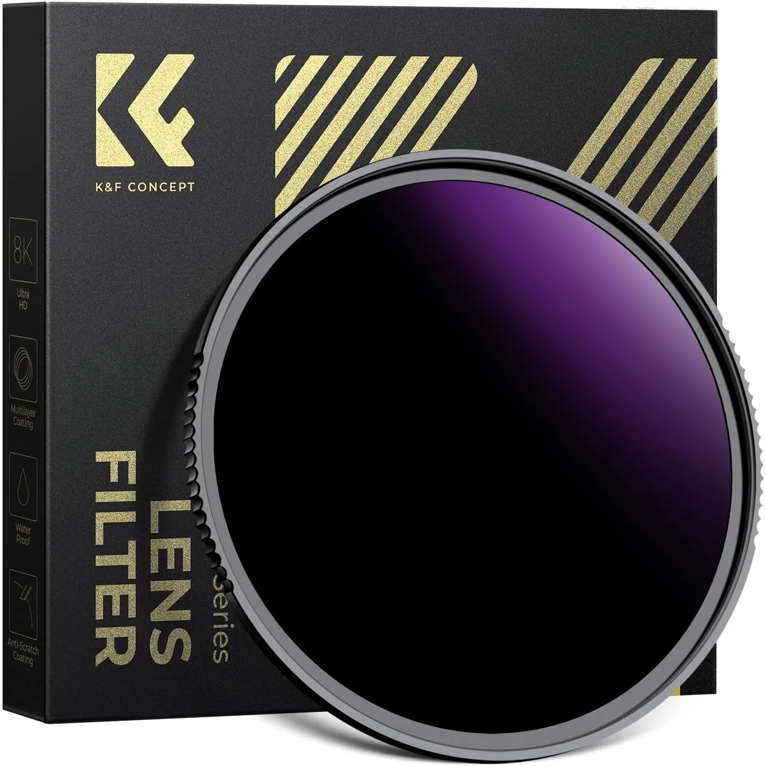 K&F CONCEPT 58mm ND100000 Sonnenfinsternisfilter(16,6 Blendenstufen) | ISO 12312-2 geprüft,Fester ND Filter für Himmels…